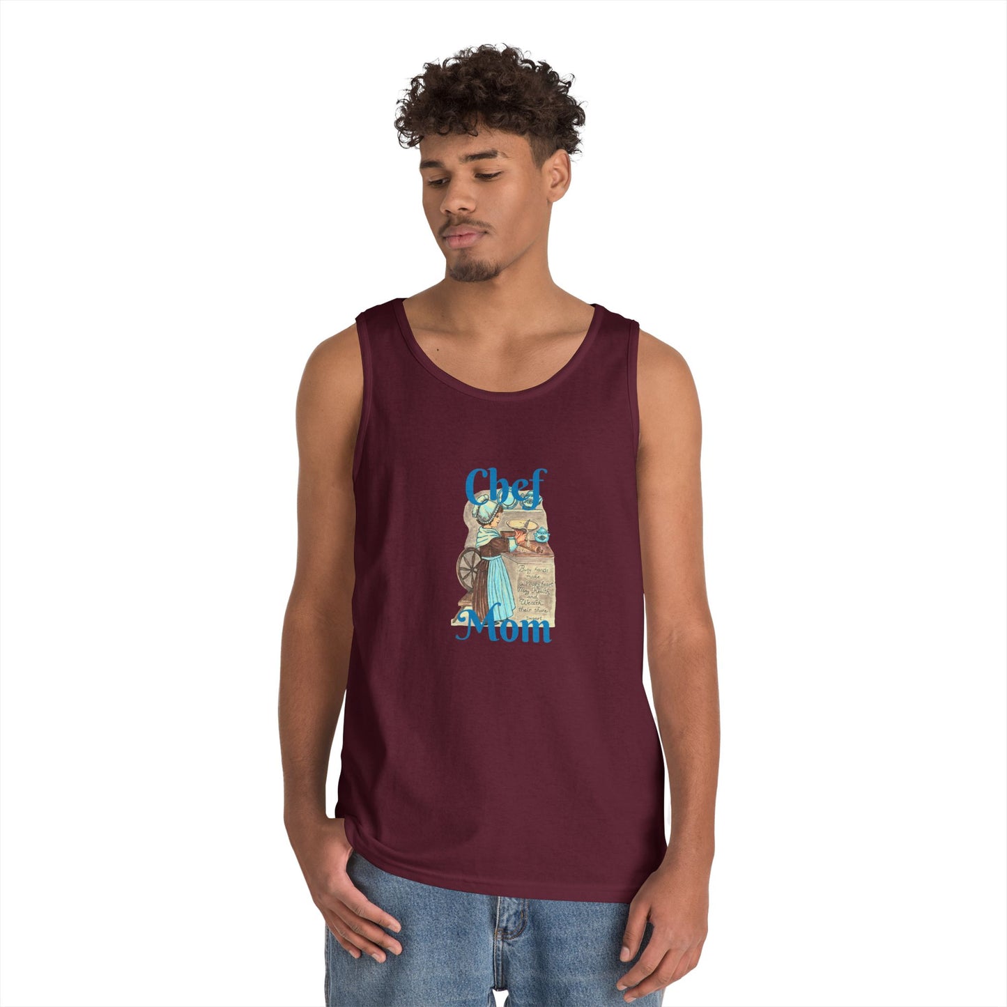 Chef Mom Unisex Heavy Cotton Tank Top