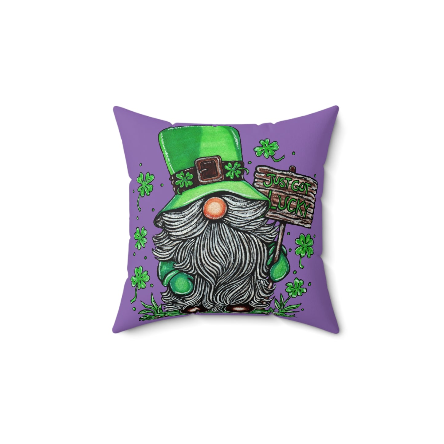 Gnomish Leprechaun Spun Polyester Square Pillow