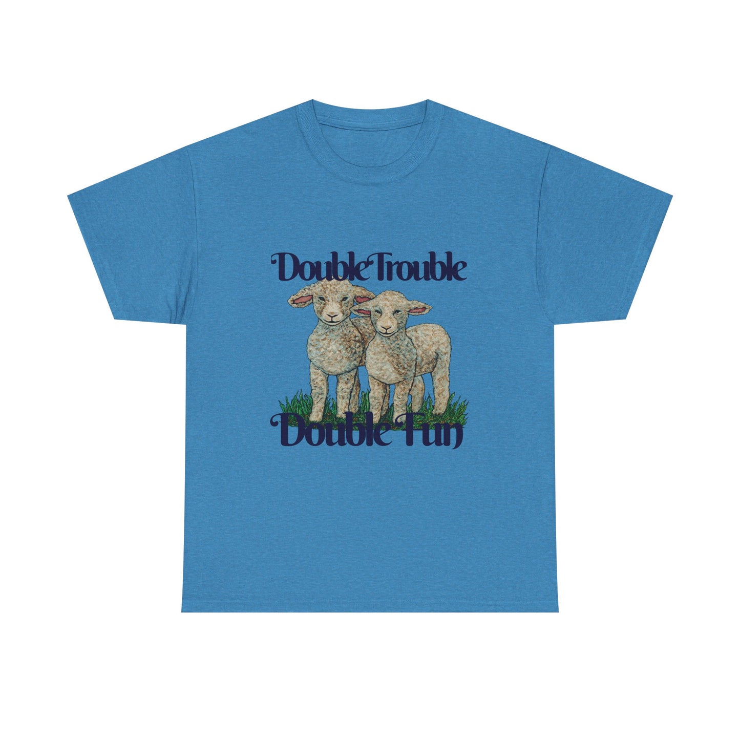 Double Trouble Double Fun Unisex Heavy Cotton Tee