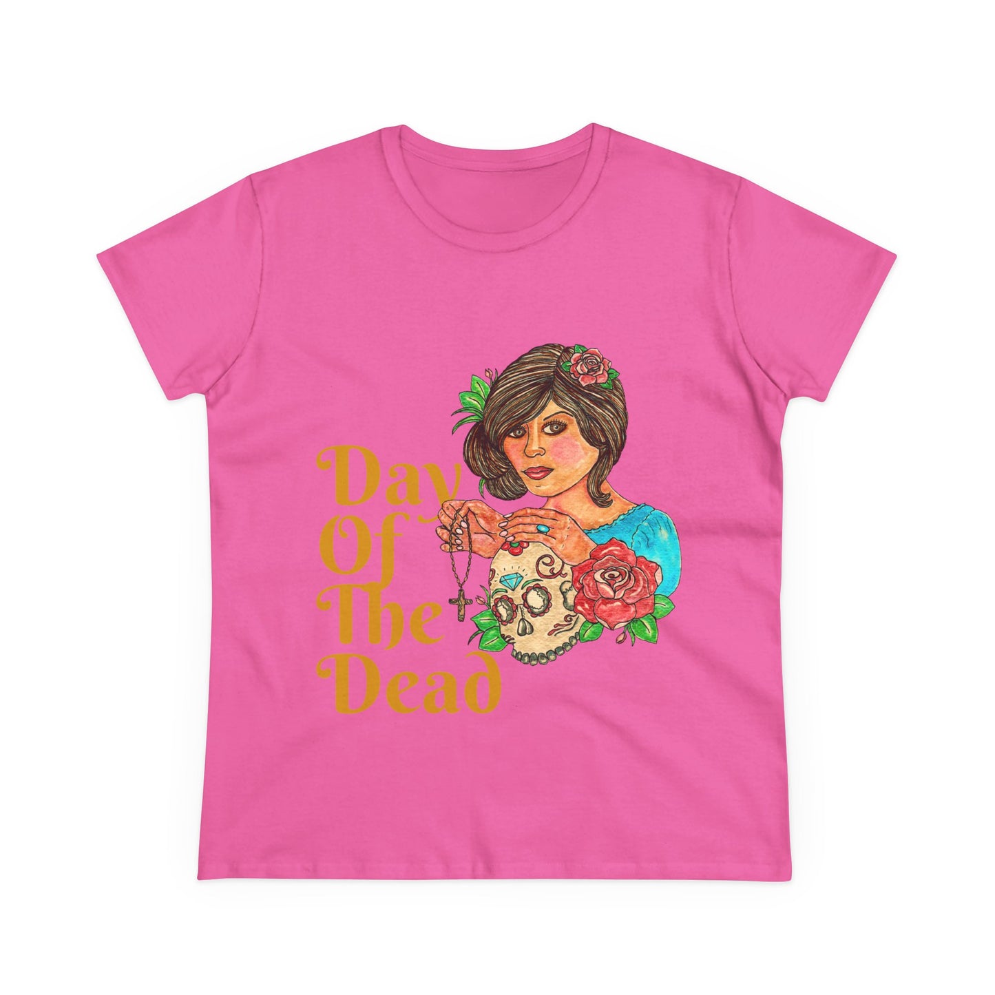 Day of the Dead Women's Midweight Cotton Tee