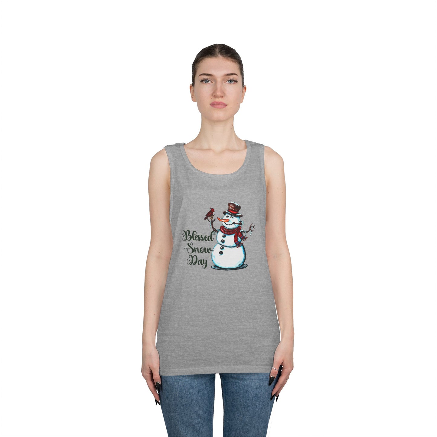 Blessed Snow Day Unisex Heavy Cotton Tank Top