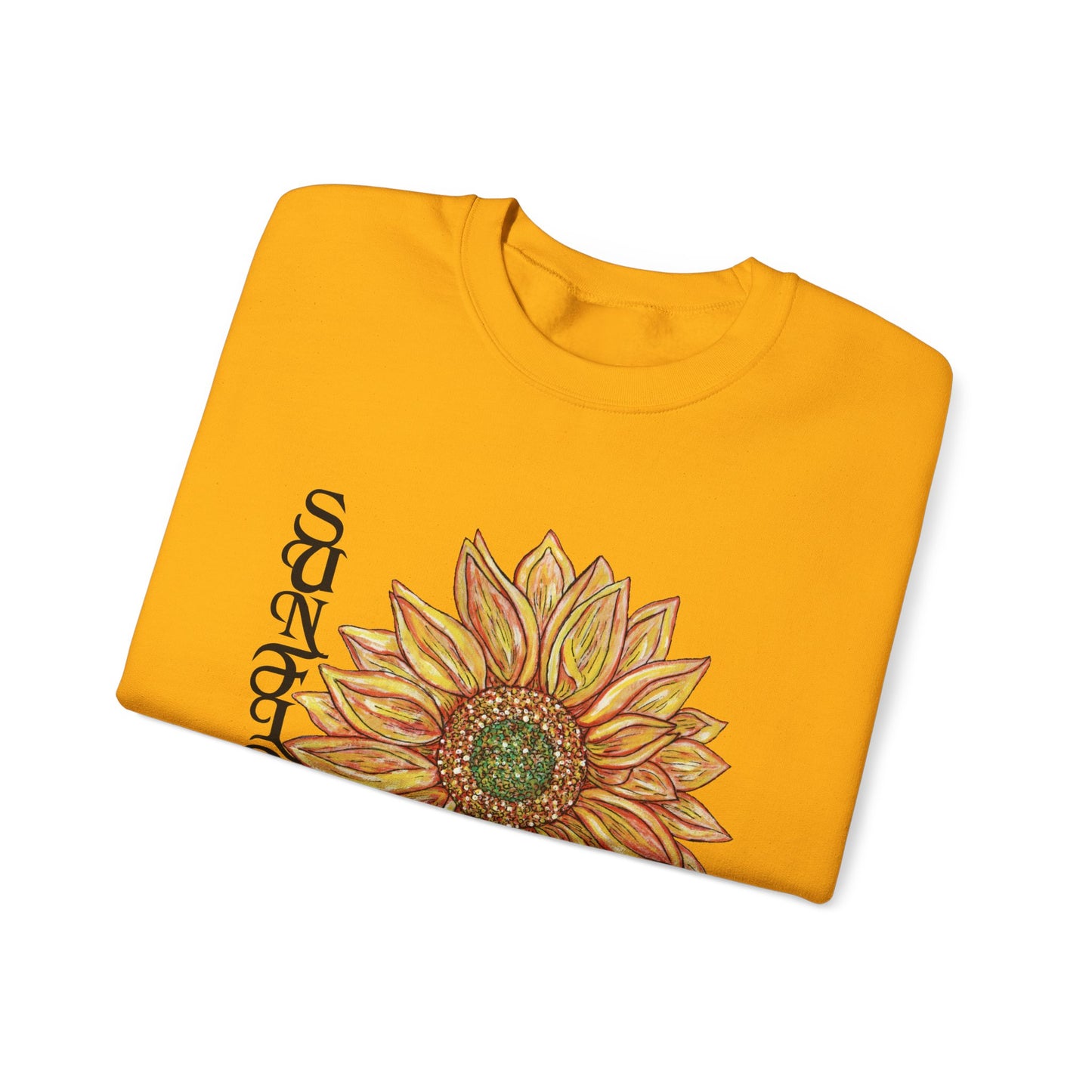 Sunflower and Happiness Unisex Heavy Blend™ Crewneck Sweatshirt