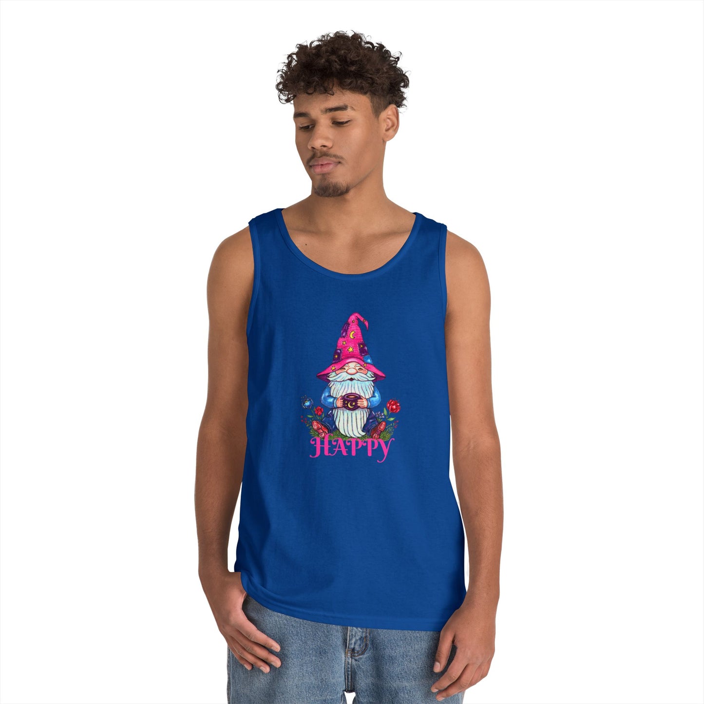 Happy Gnome Unisex Heavy Cotton Tank Top