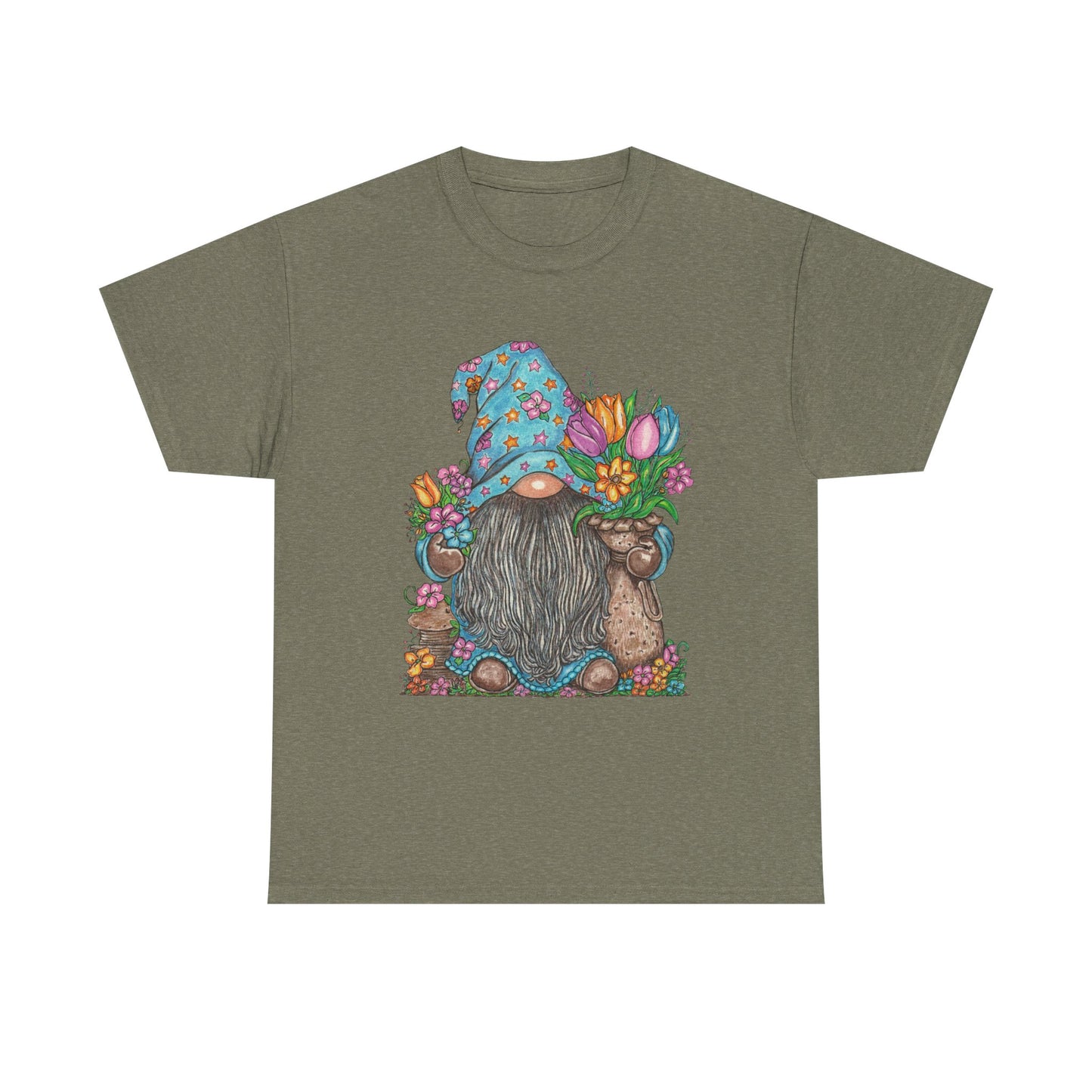 Gardening Gnome Unisex Heavy Cotton Tee