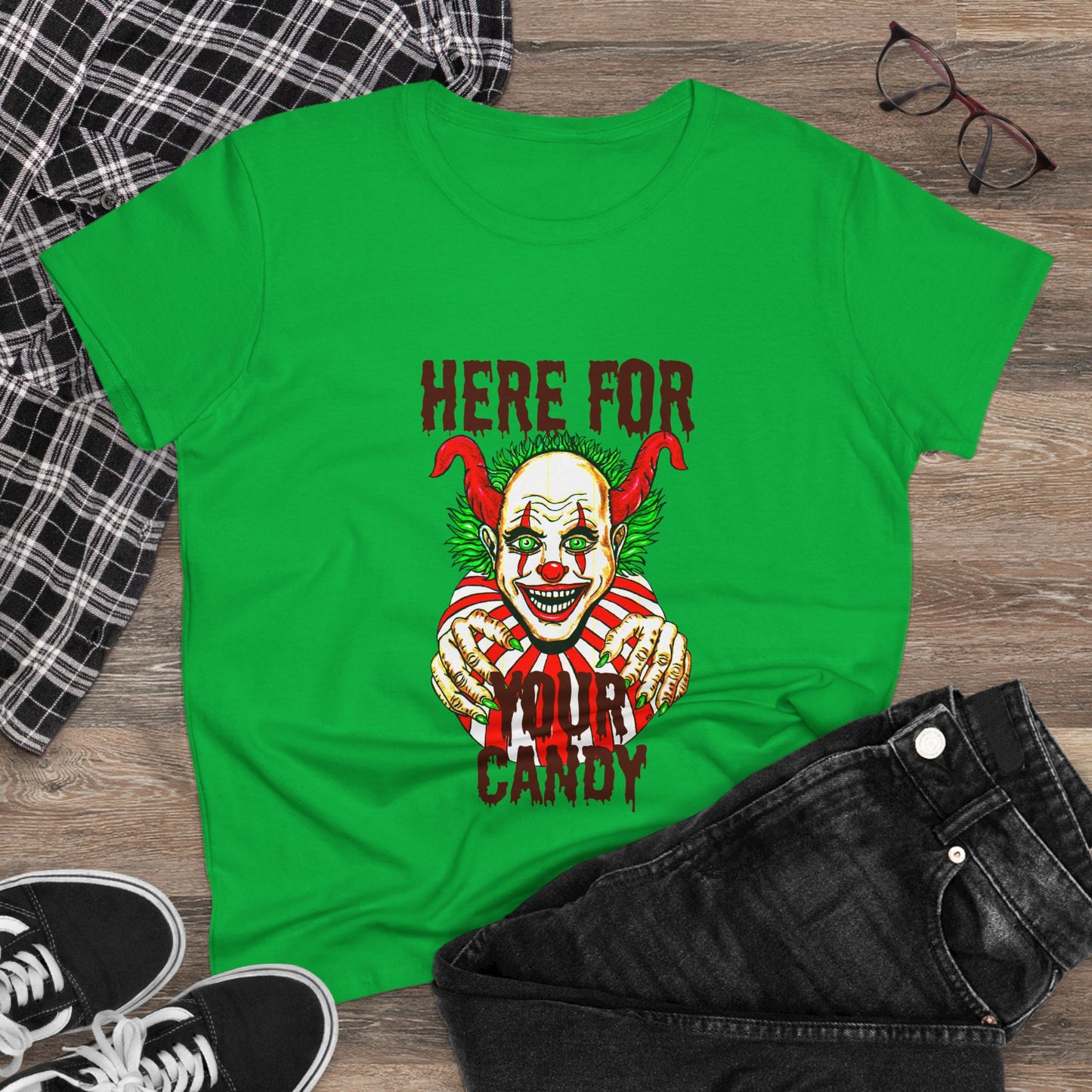 Here for Your Candy Women's Midweight Cotton Tee