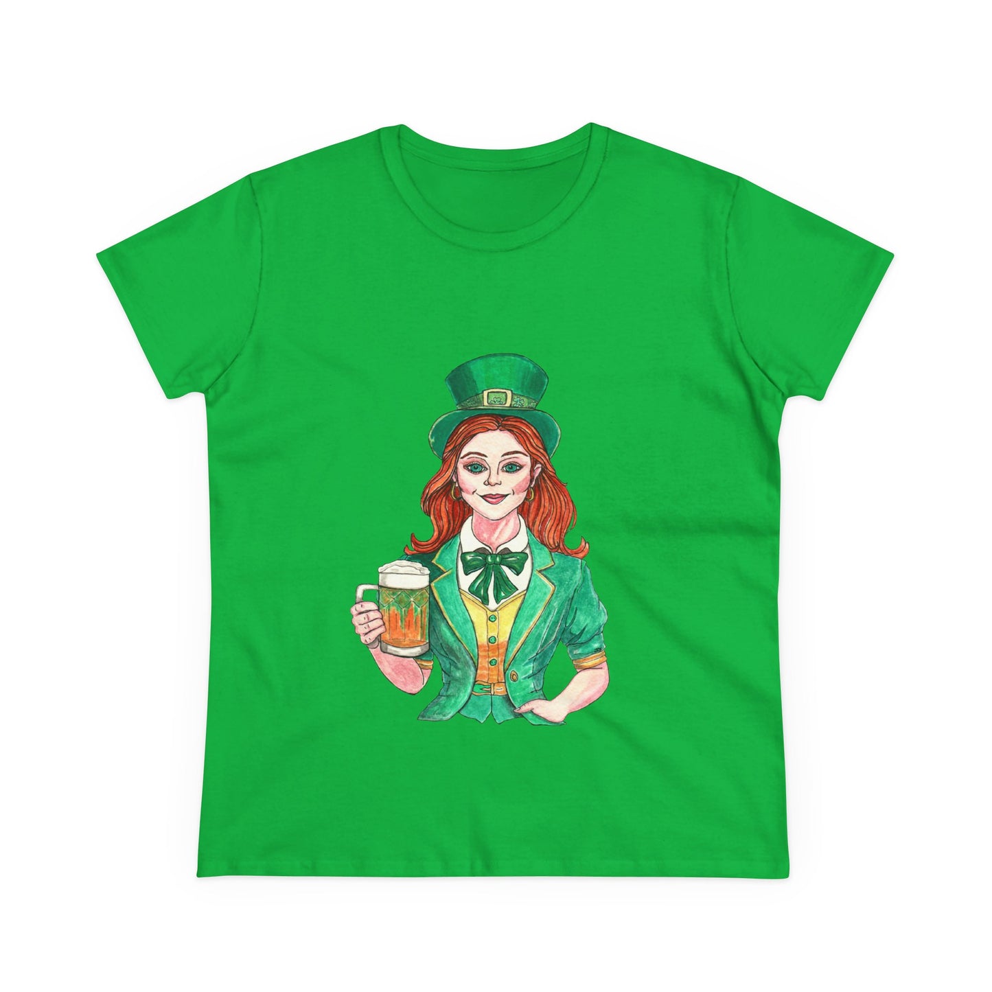 Paddy's Day Cheers Women's Midweight Cotton Tee