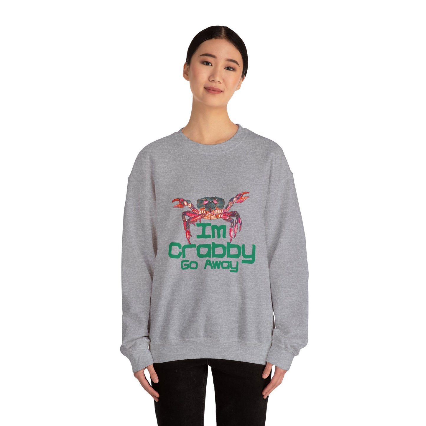 I'm Crabby Go Away Unisex Heavy Blend™ Crewneck Sweatshirt
