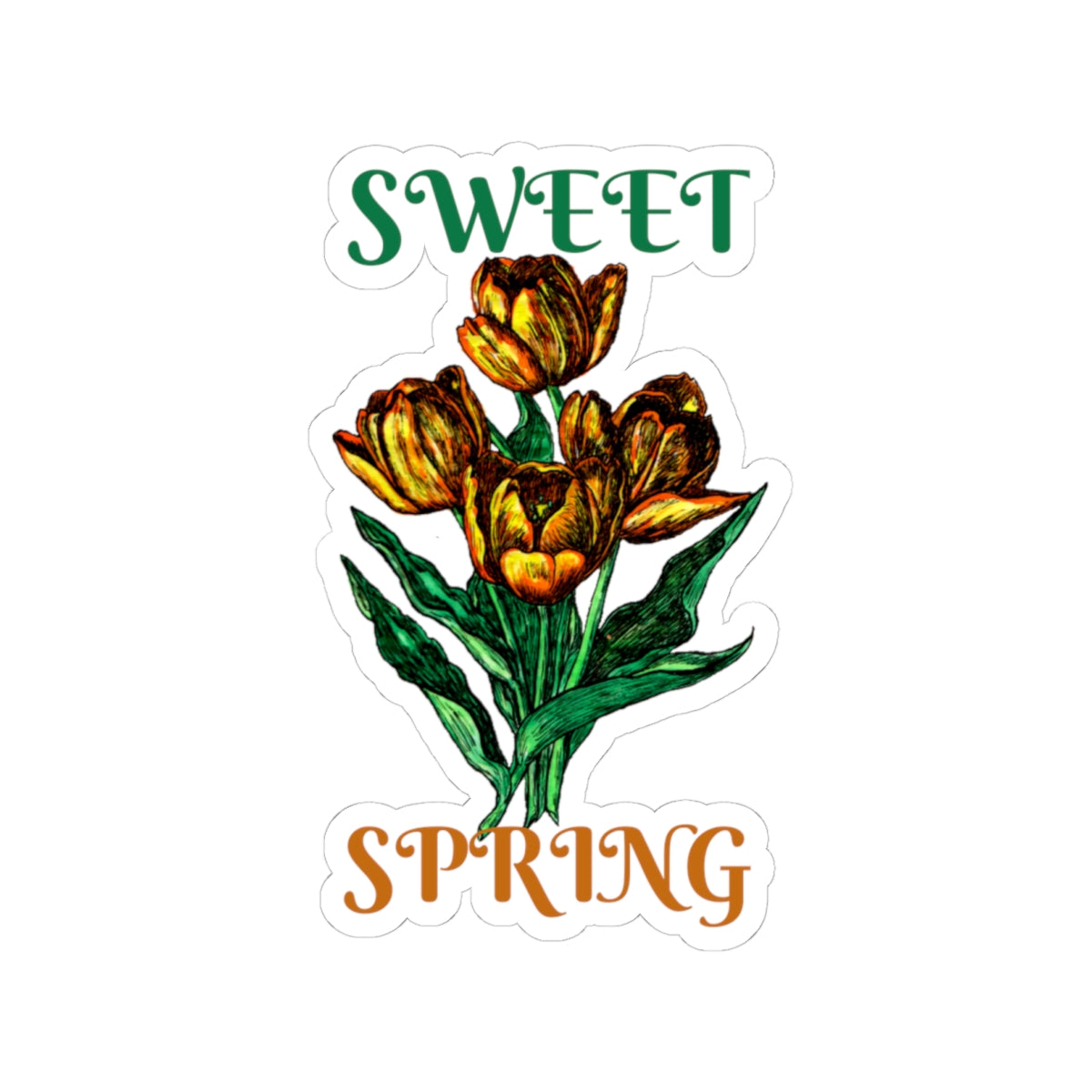 Sweet Spring Kiss-Cut Stickers