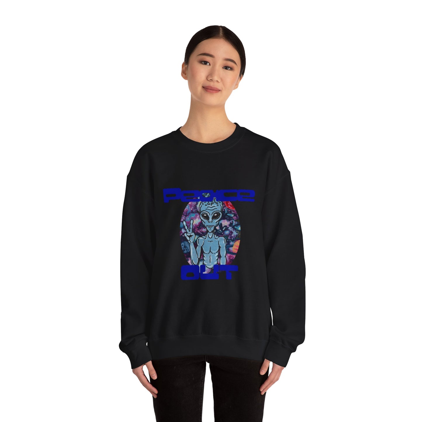 Peace Out Unisex Heavy Blend™ Crewneck Sweatshirt