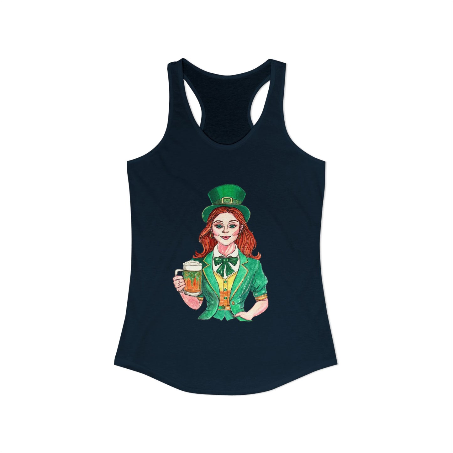 Paddys Day Cheers Women's Ideal Racerback Tank
