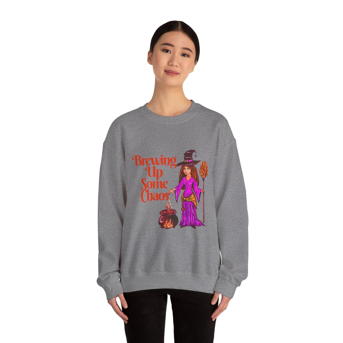 Brewing up some Chaos Unisex Heavy Blend™ Crewneck Sweatshirt