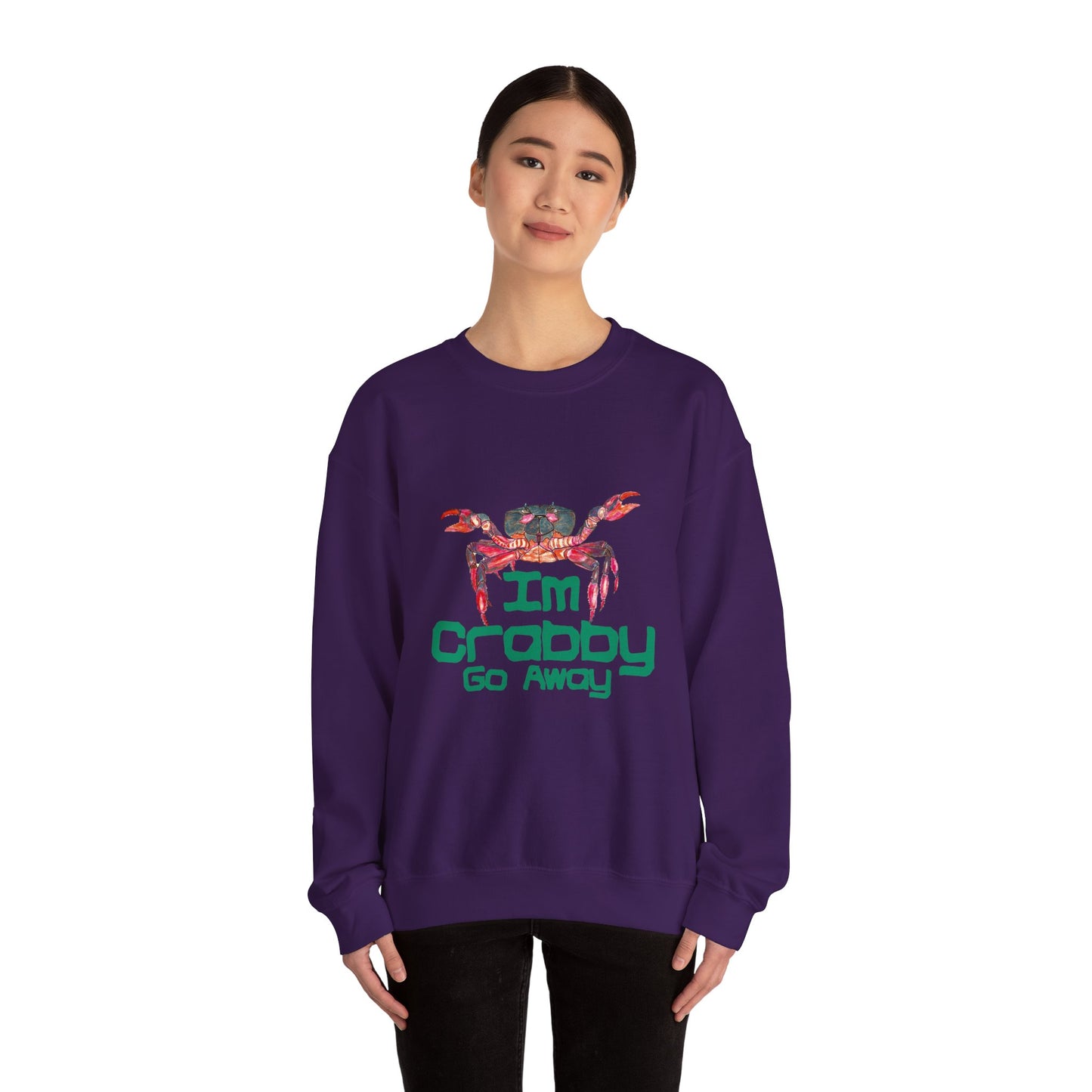 I'm Crabby Go Away Unisex Heavy Blend™ Crewneck Sweatshirt