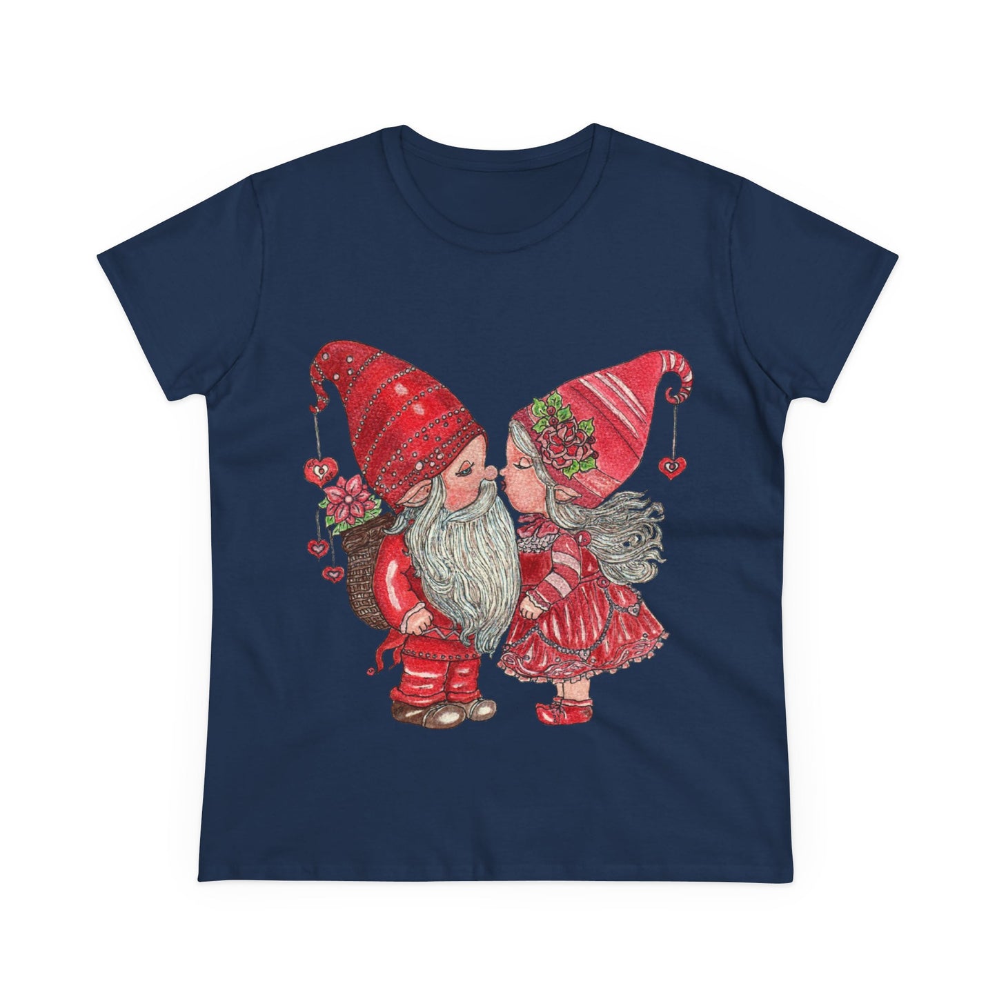 Gnome Lovers Women's Midweight Cotton Tee