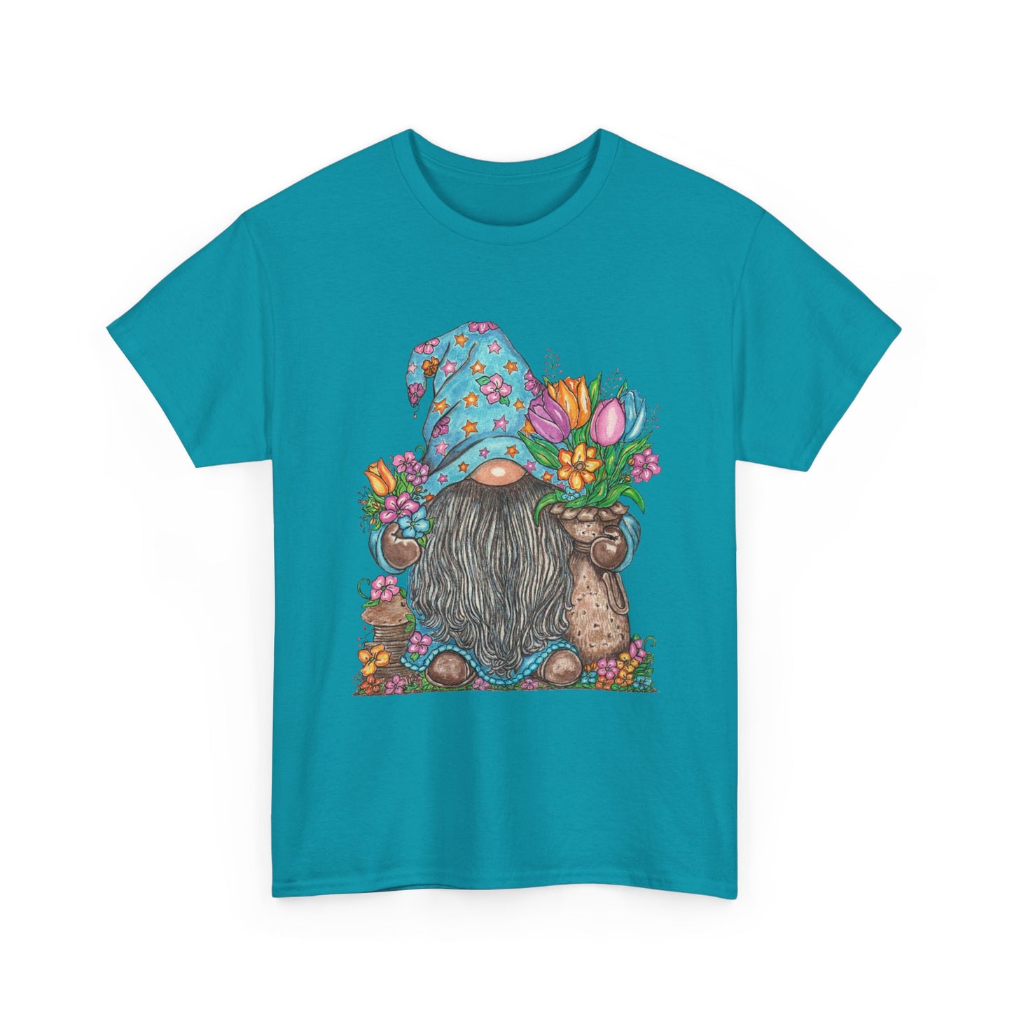 Gardening Gnome Unisex Heavy Cotton Tee