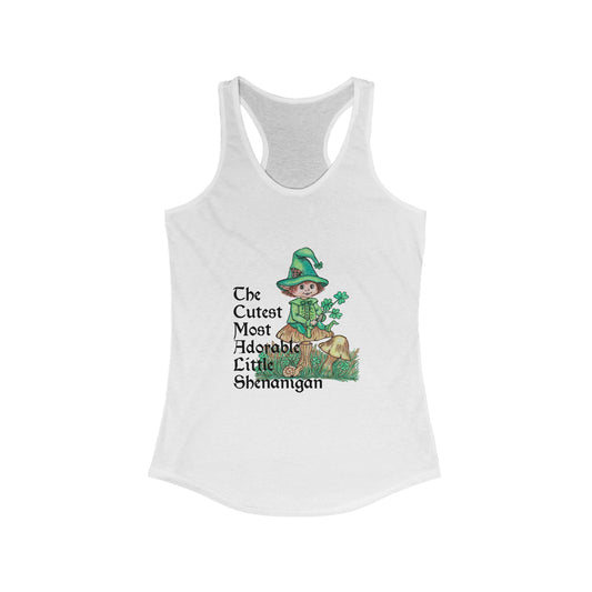 Cutest Little Leprechaun Women's Ideal Racerback Tank