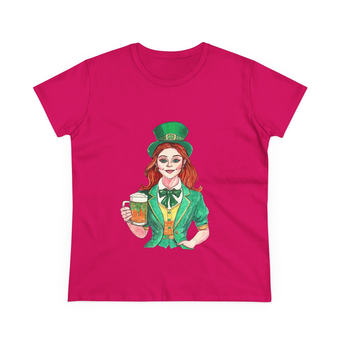 Paddy's Day Cheers Women's Midweight Cotton Tee
