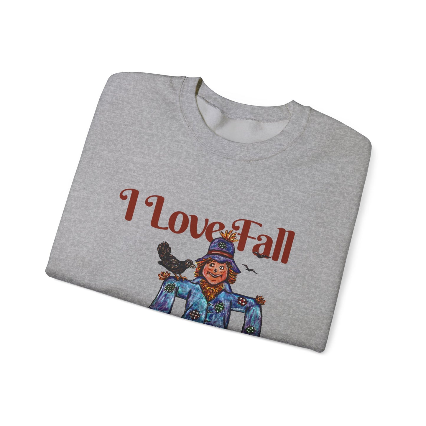 I Love Fall Most of All Unisex Heavy Blend™ Crewneck Sweatshirt