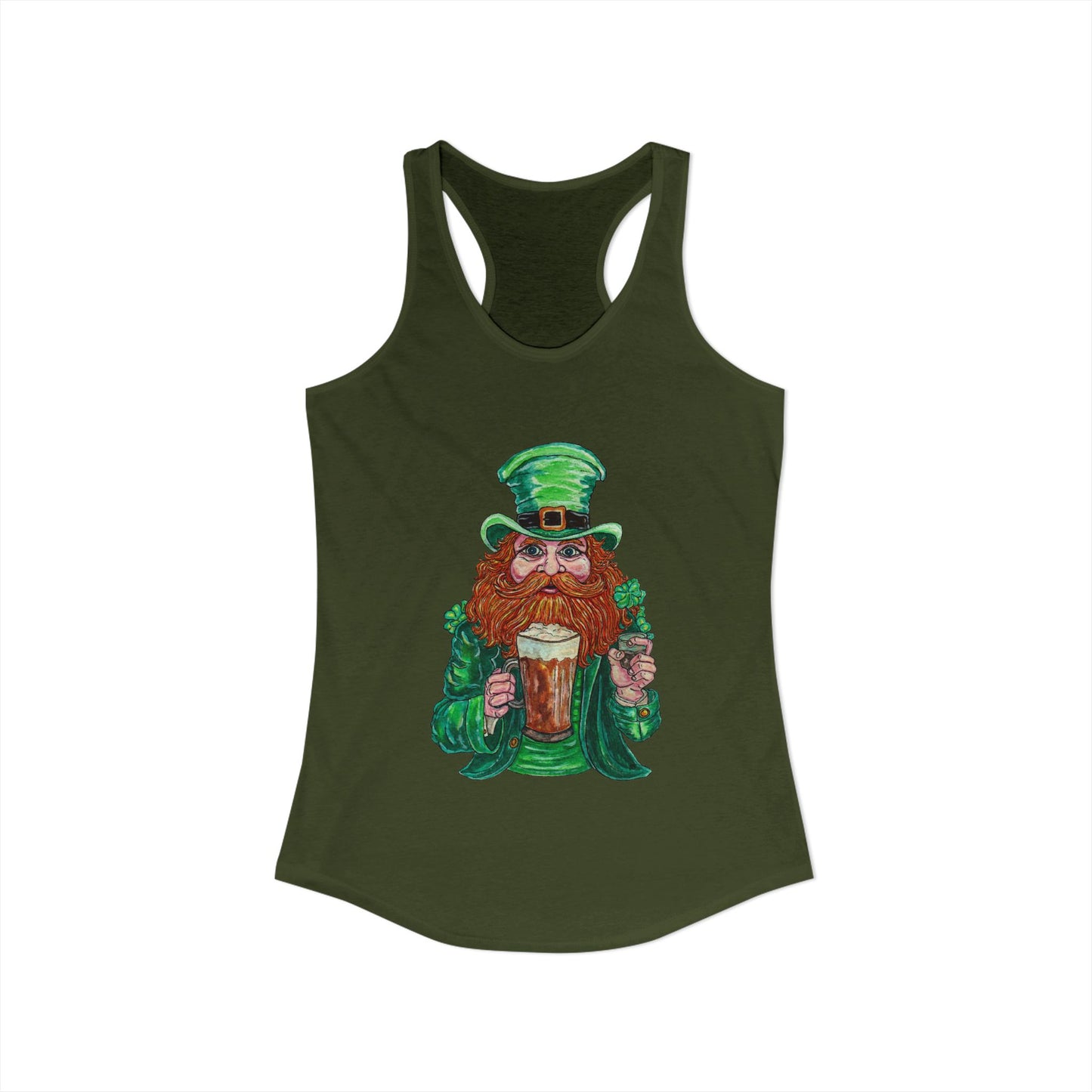 Drunken Leprechaun Women's Ideal Racerback Tank