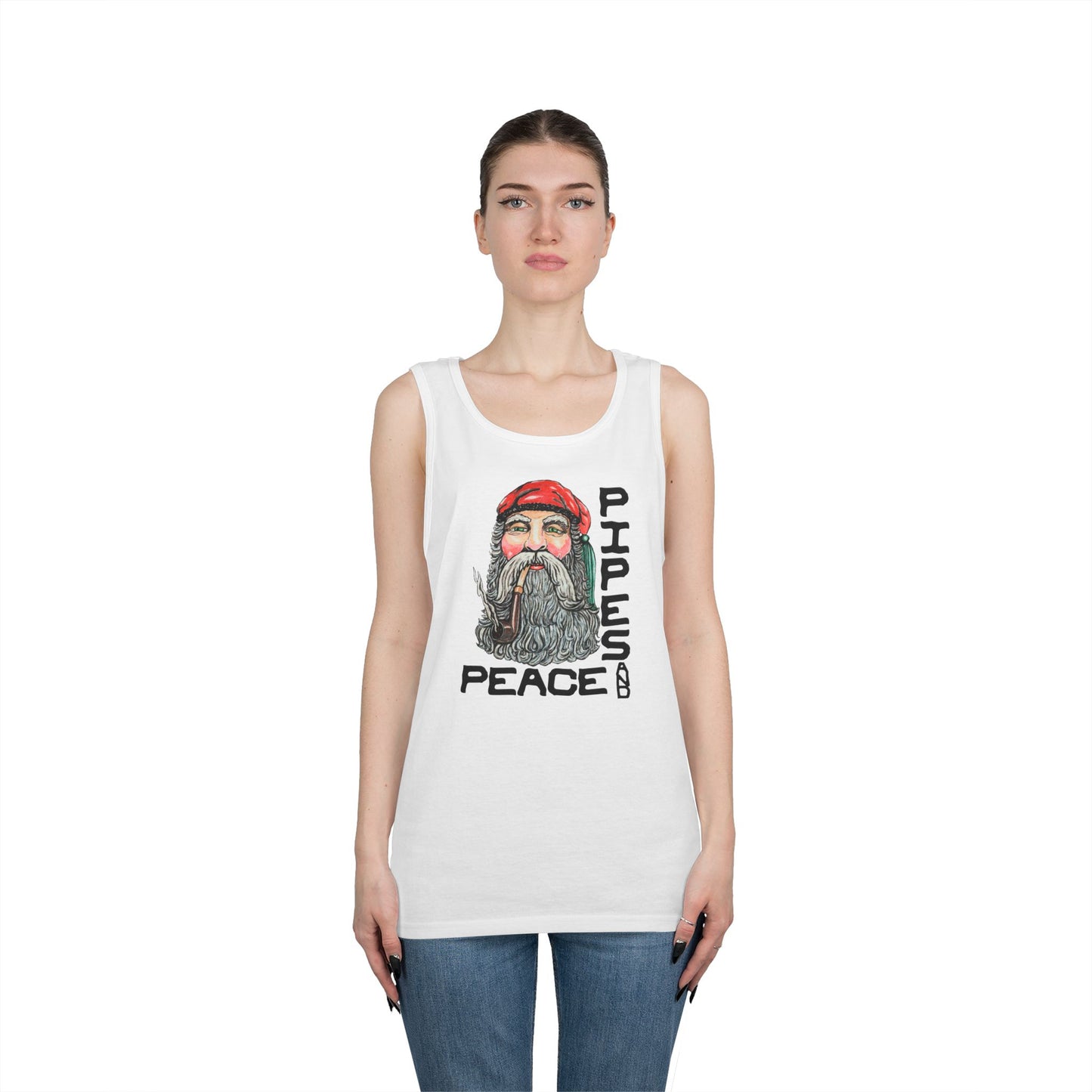 Pipes and Peace Unisex Heavy Cotton Tank Top