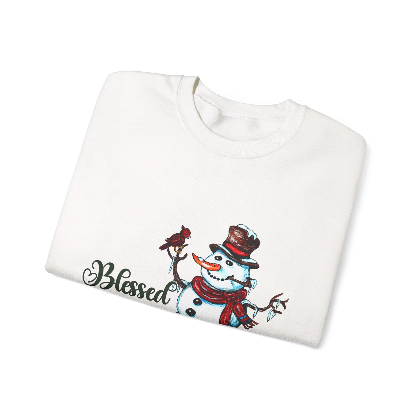 Blessed Snow Day Unisex Heavy Blend™ Crewneck Sweatshirt