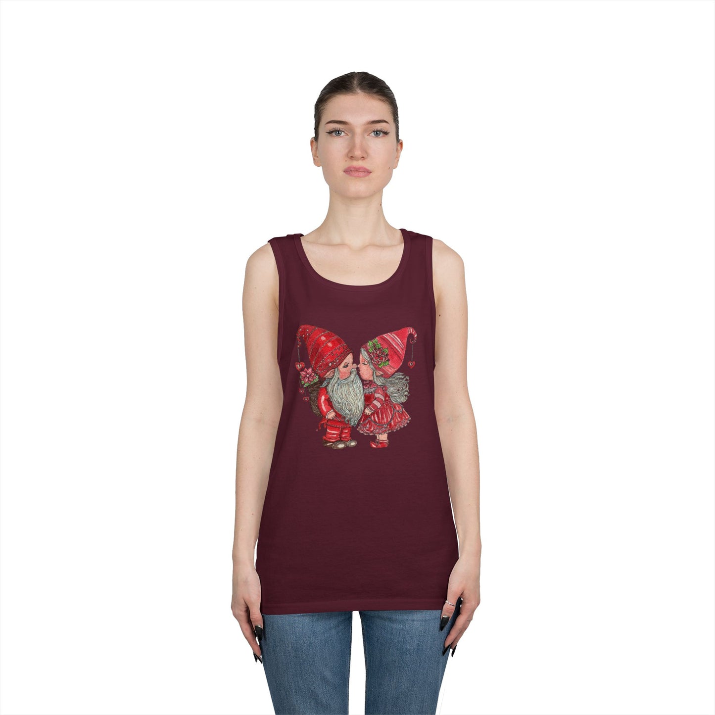 Gnome Lovers Unisex Heavy Cotton Tank Top