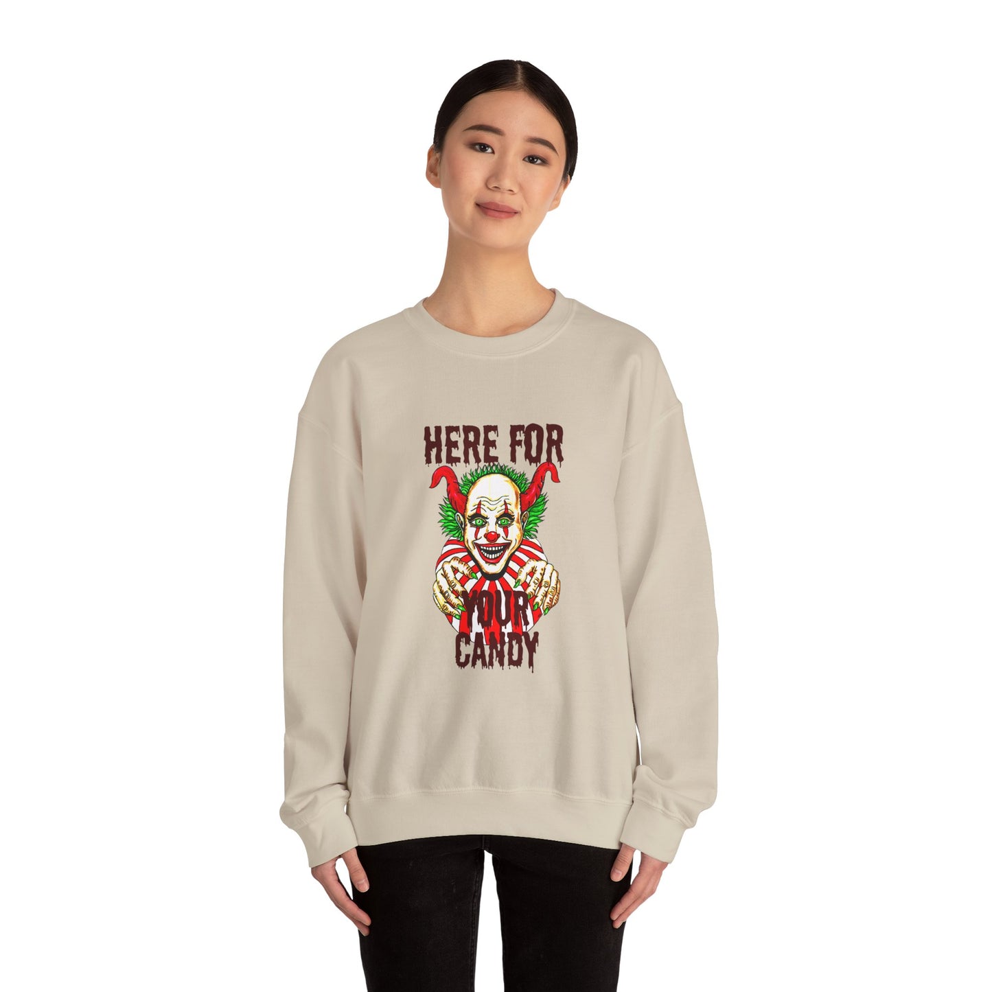 Here for Your Candy Unisex Heavy Blend™ Crewneck Sweatshirt