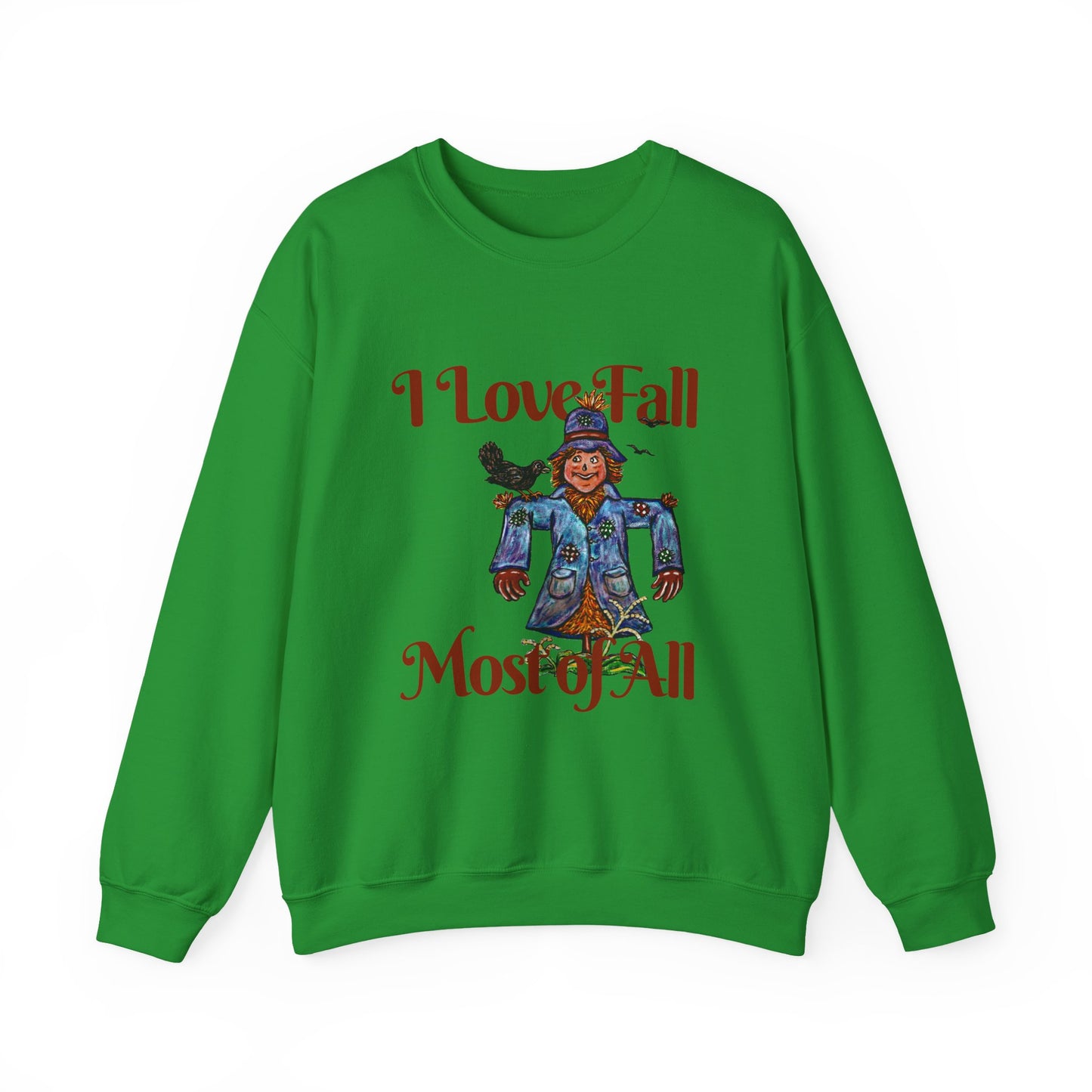 I Love Fall Most of All Unisex Heavy Blend™ Crewneck Sweatshirt