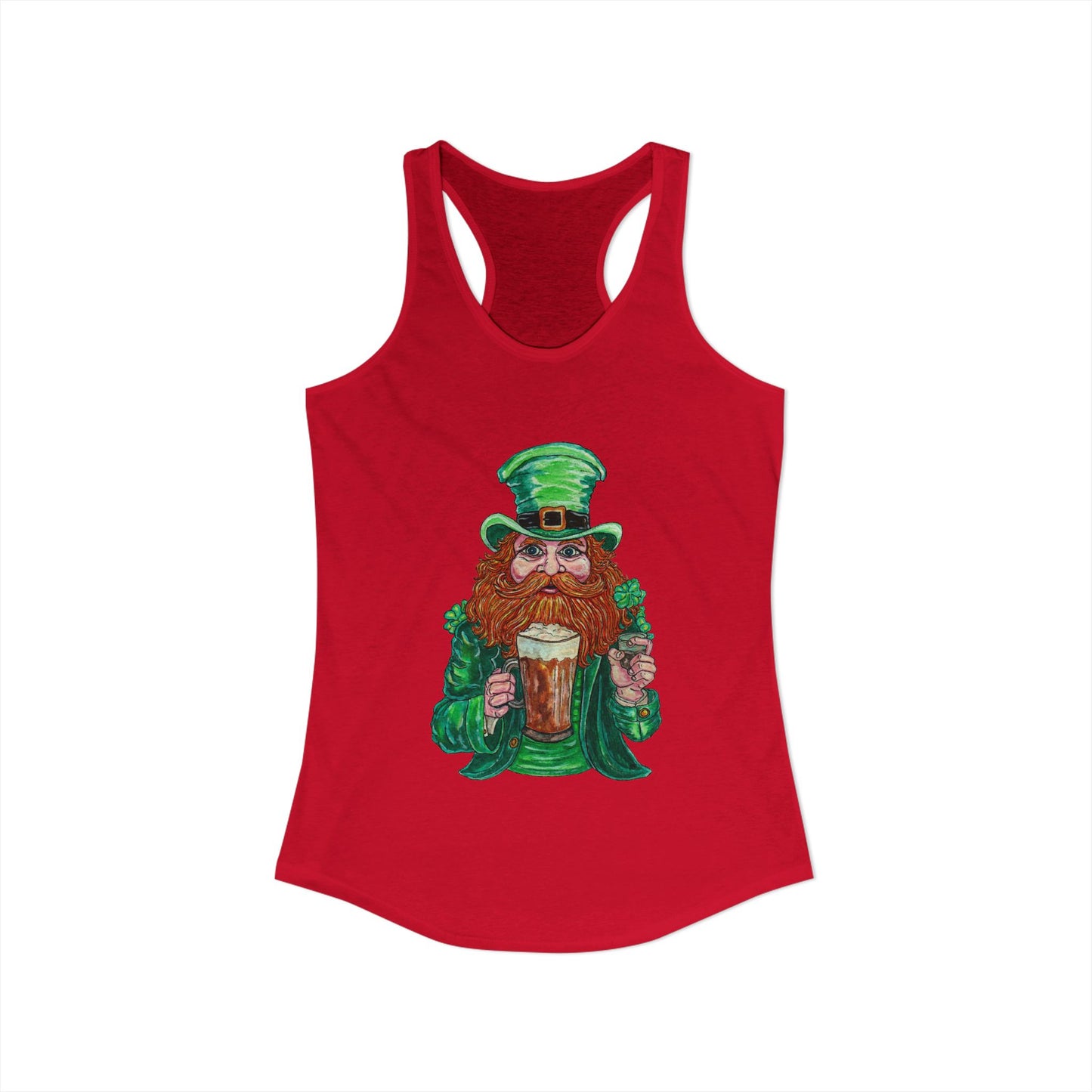 Drunken Leprechaun Women's Ideal Racerback Tank