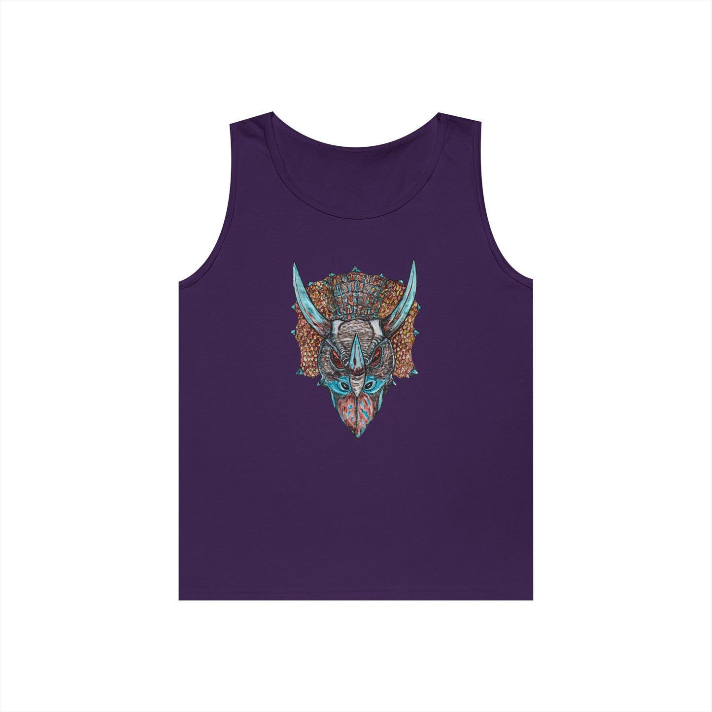 Triceratops Unisex Heavy Cotton Tank Top