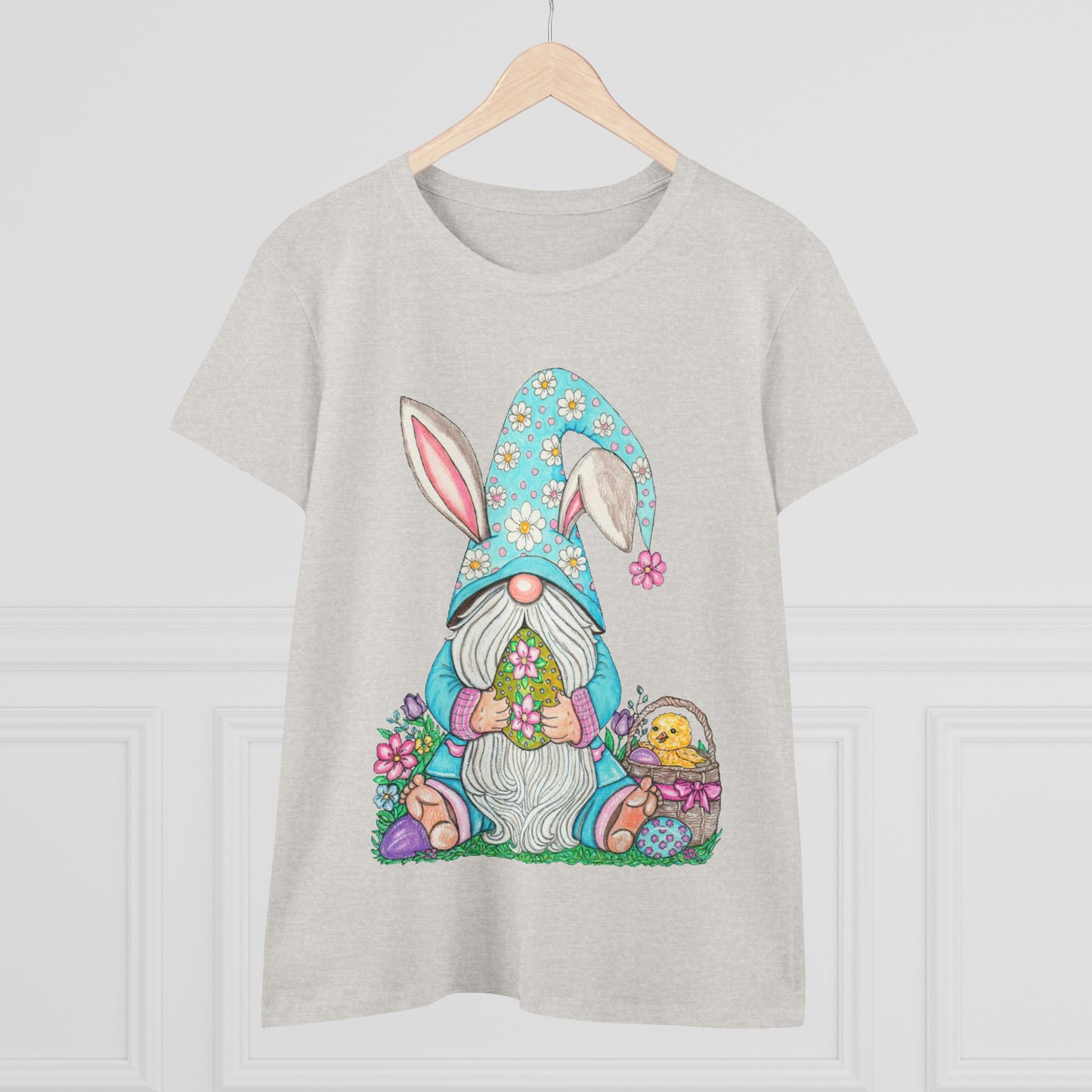 Easter Gnome Women's Midweight Cotton Tee