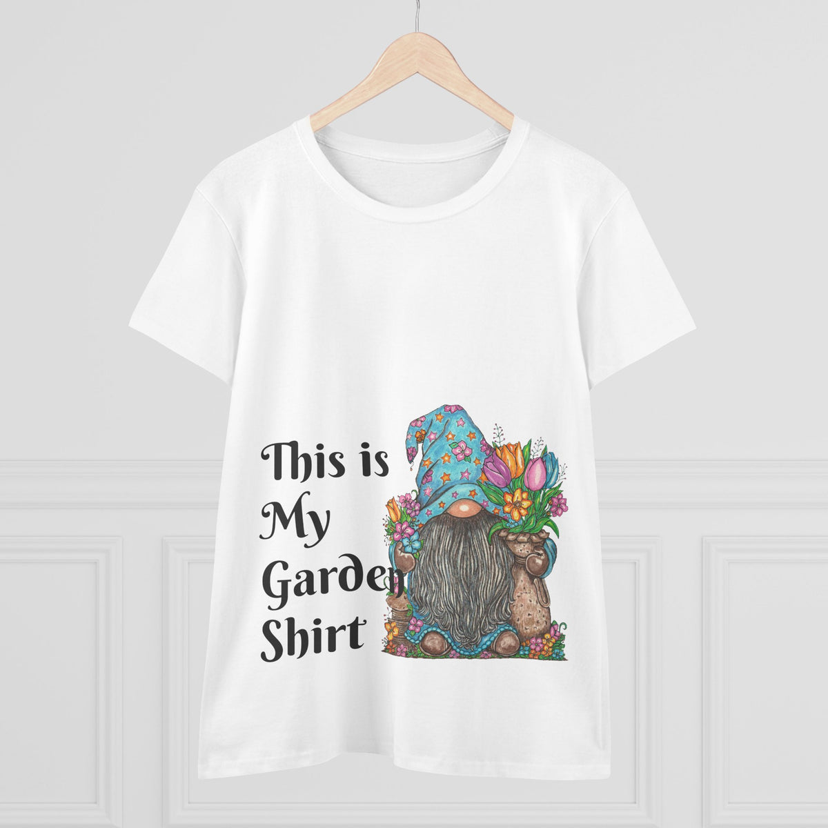 Gardening Gnome Women's Midweight Cotton Tee