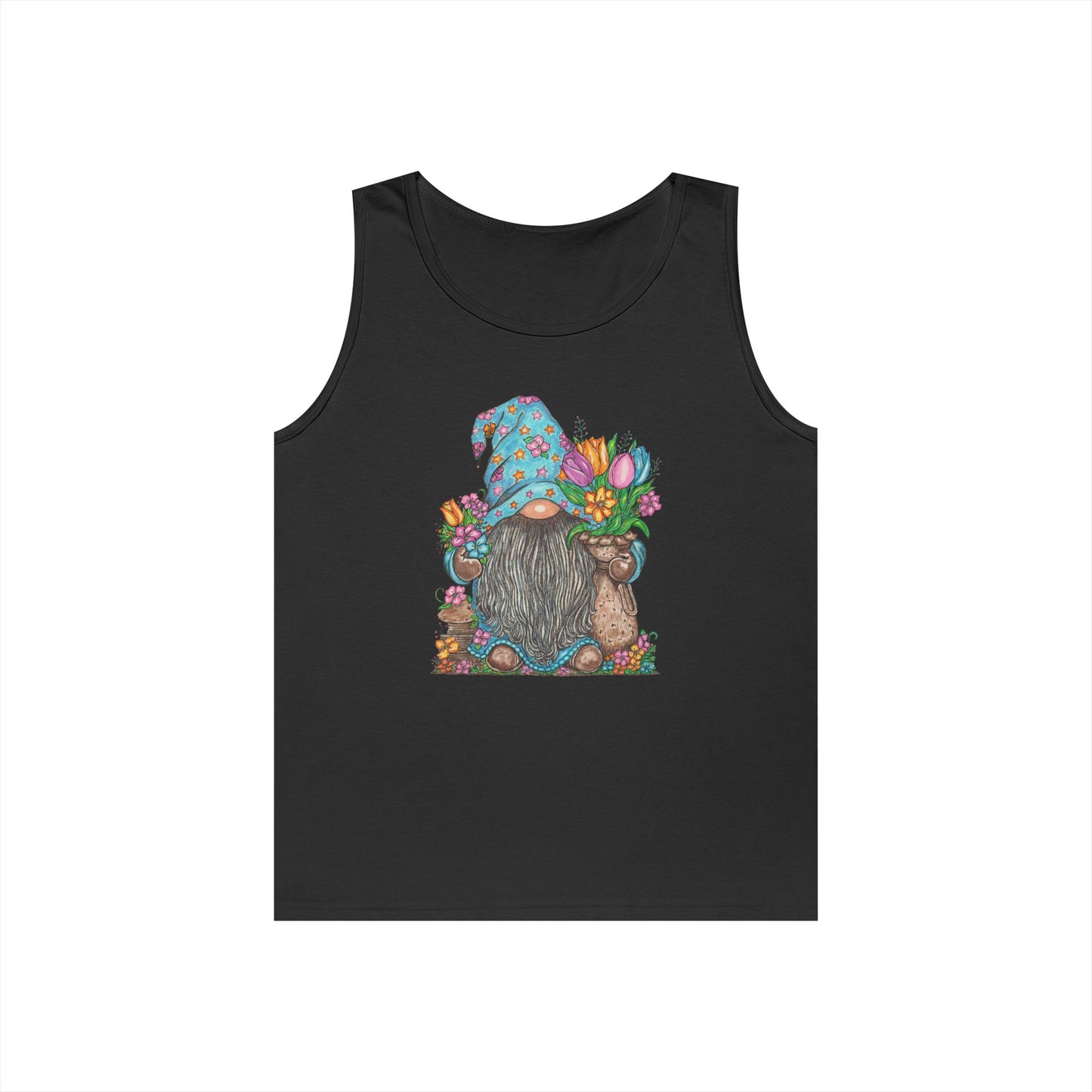 Gardening Gnome Unisex Heavy Cotton Tank Top