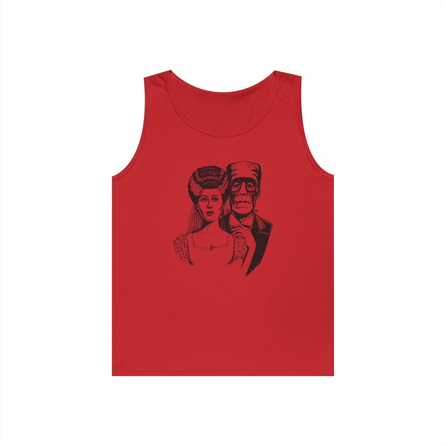 Frankenstein and Bride Unisex Heavy Cotton Tank Top