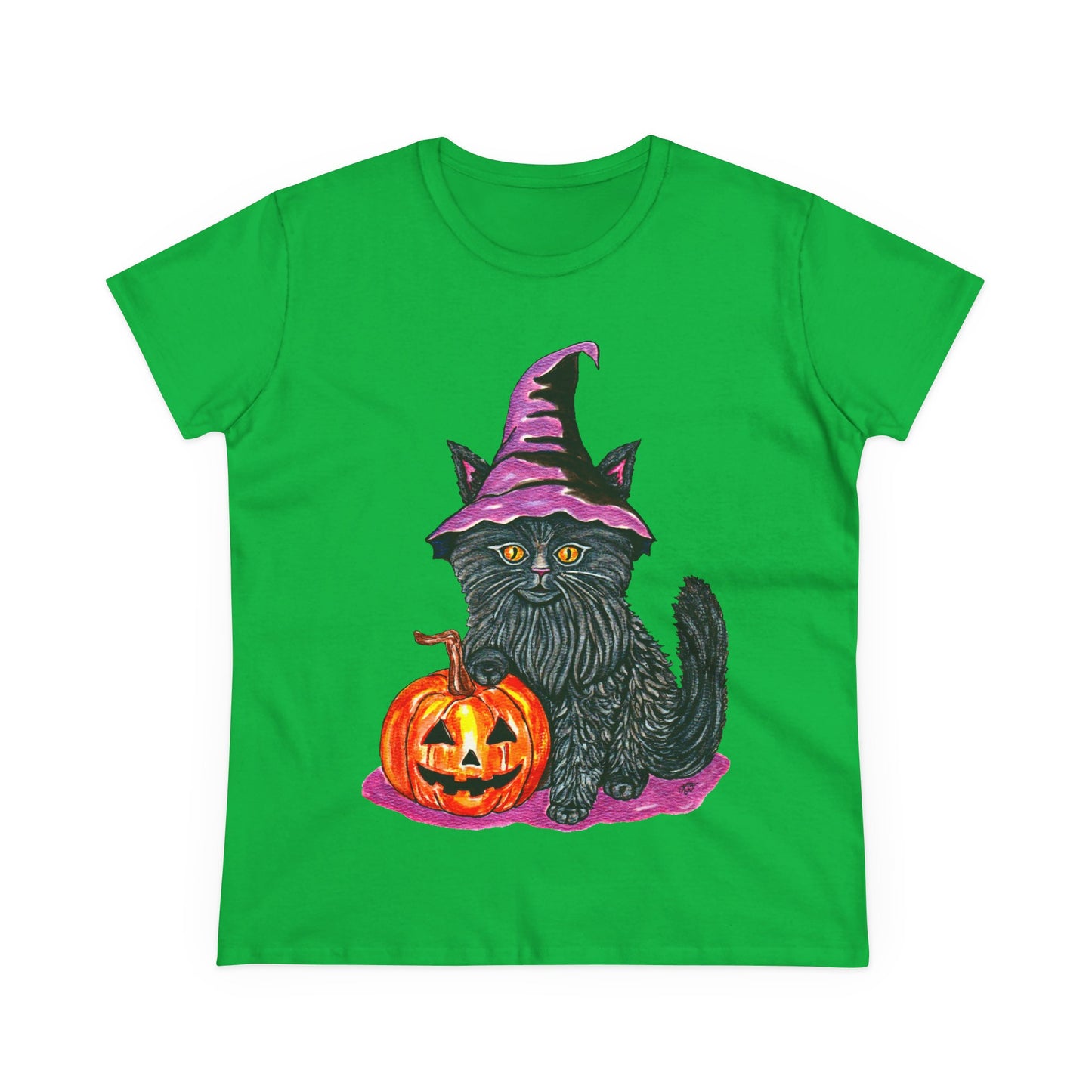 Halloween Kitty Women's Midweight Cotton Tee