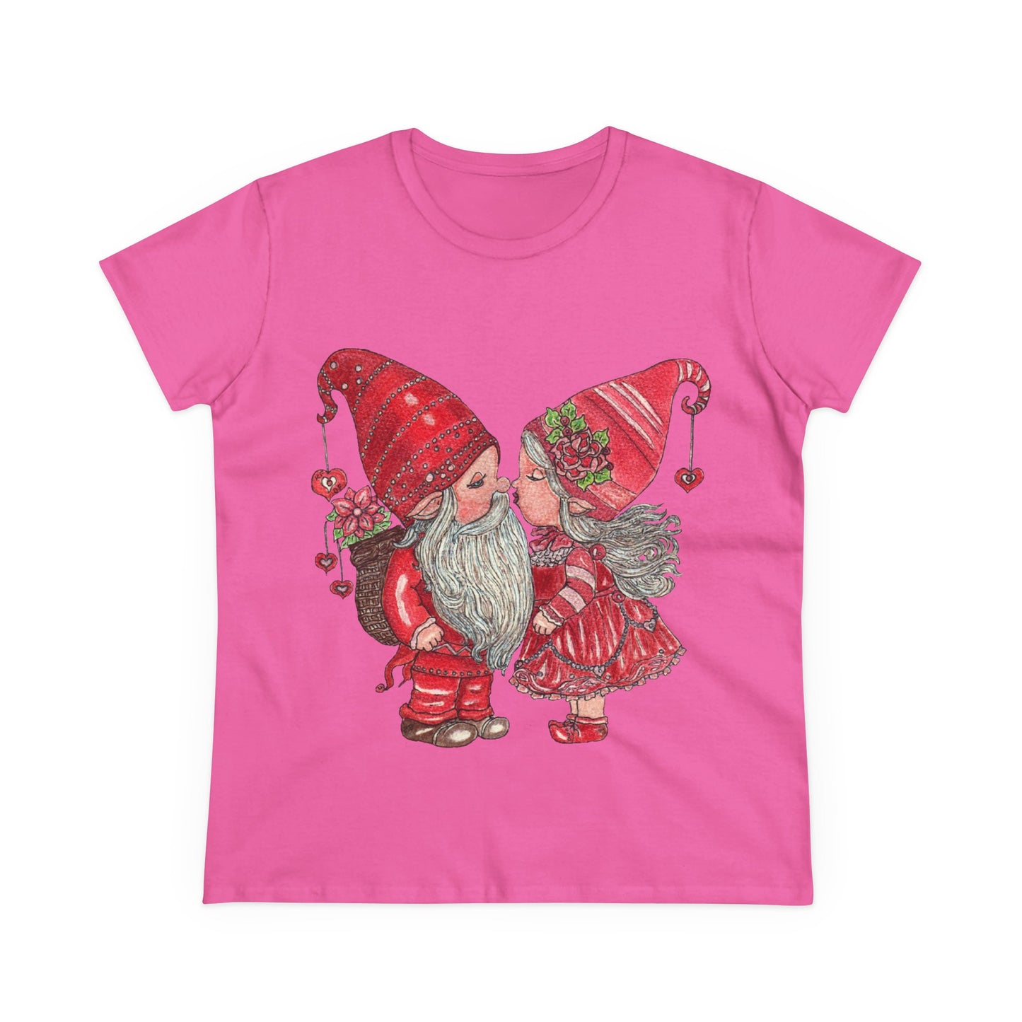 Gnome Lovers Women's Midweight Cotton Tee