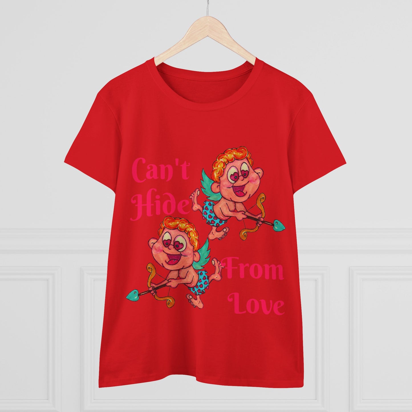Can't Hide From Love Women's Midweight Cotton Tee