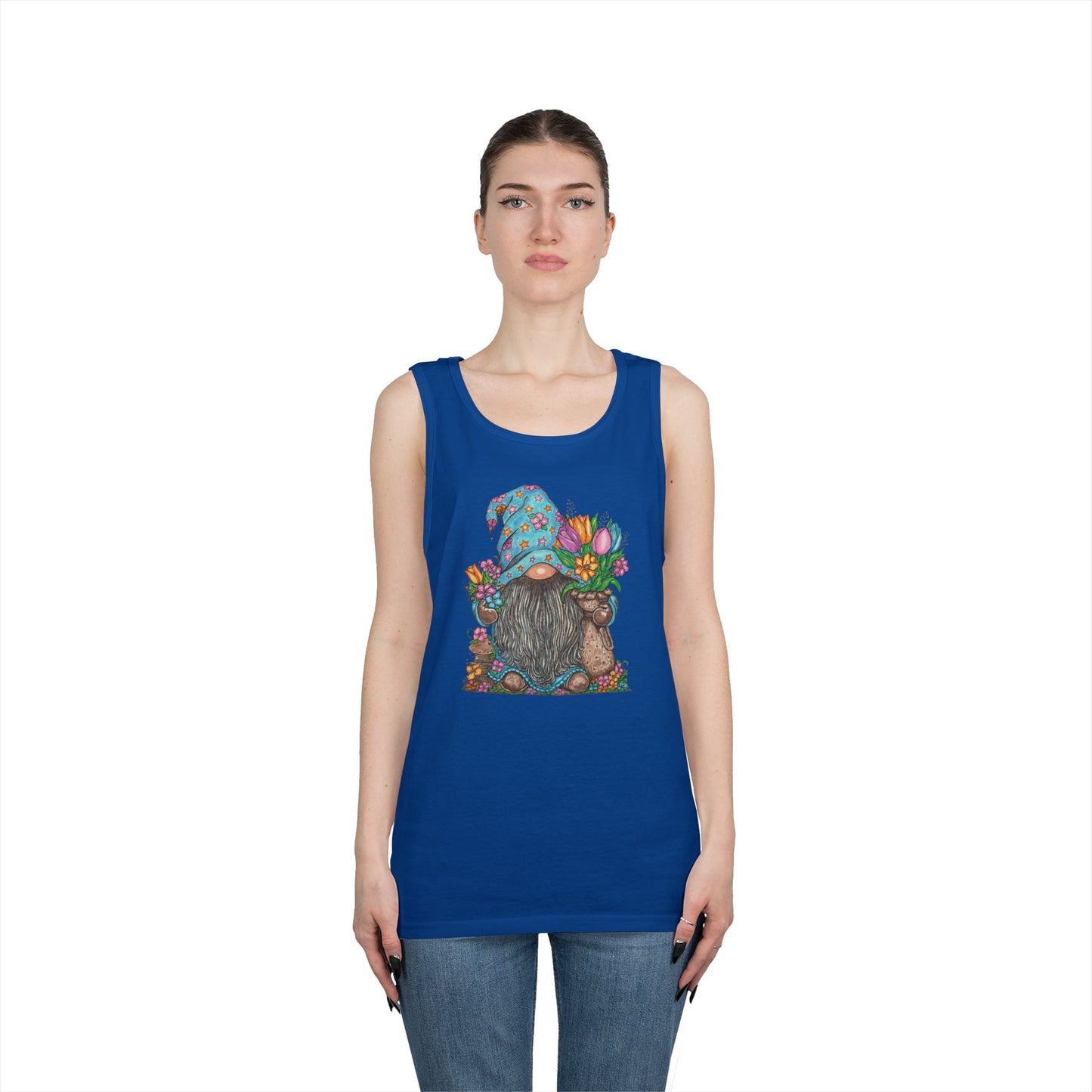 Gardening Gnome Unisex Heavy Cotton Tank Top