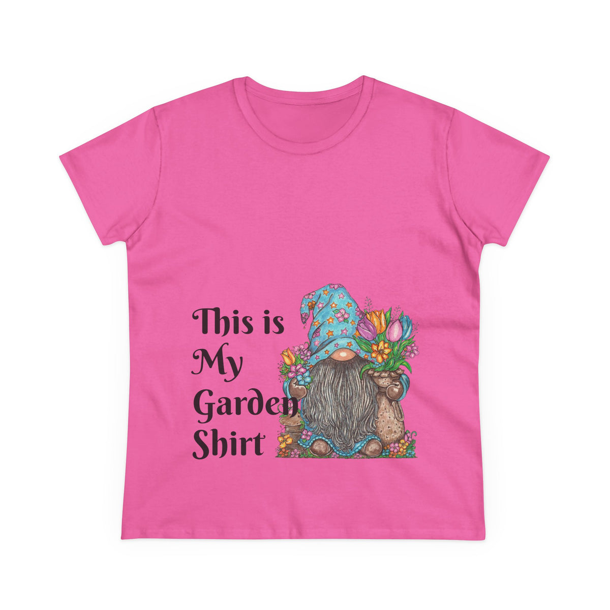 Gardening Gnome Women's Midweight Cotton Tee
