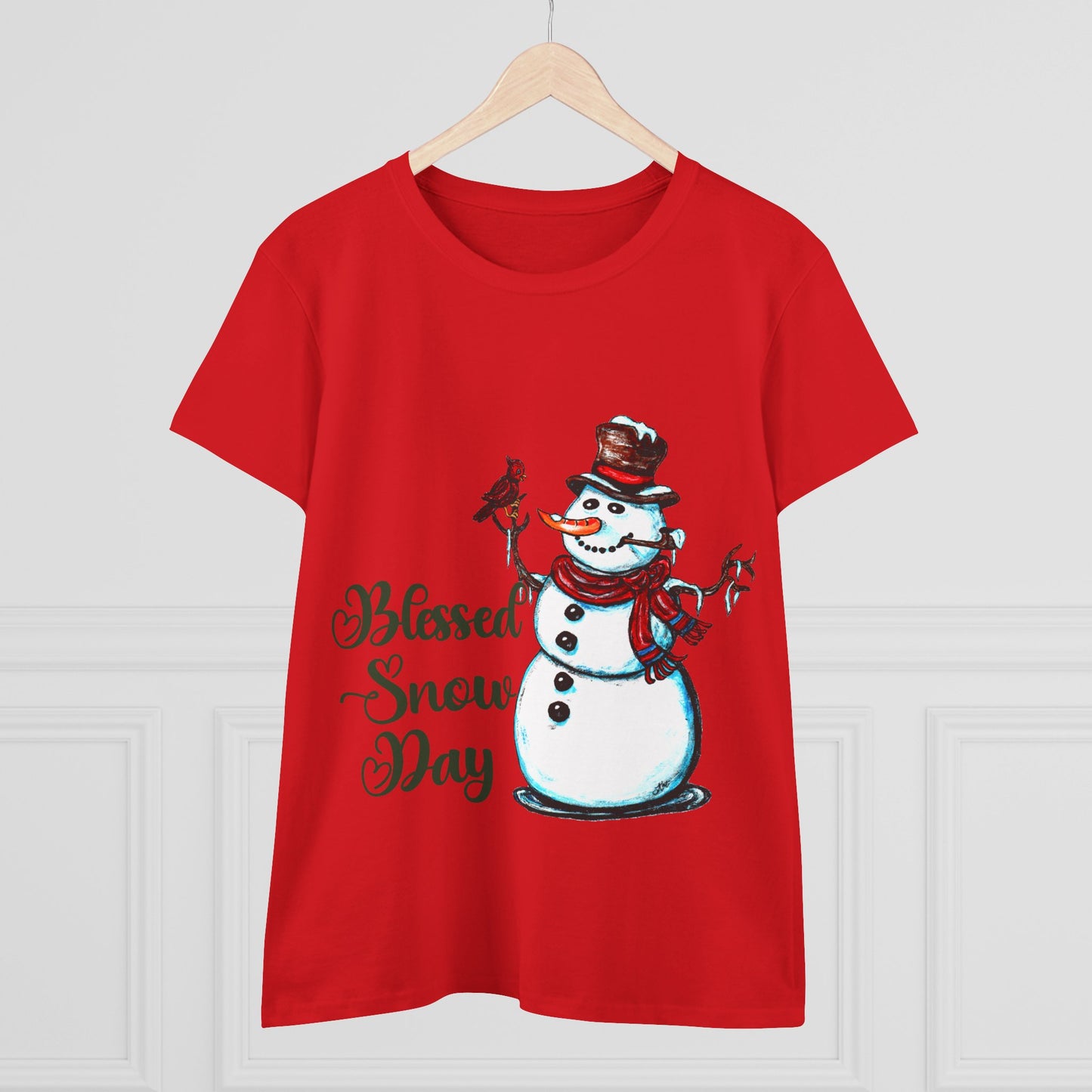 Blessed Snow Day Women's Midweight Cotton Tee