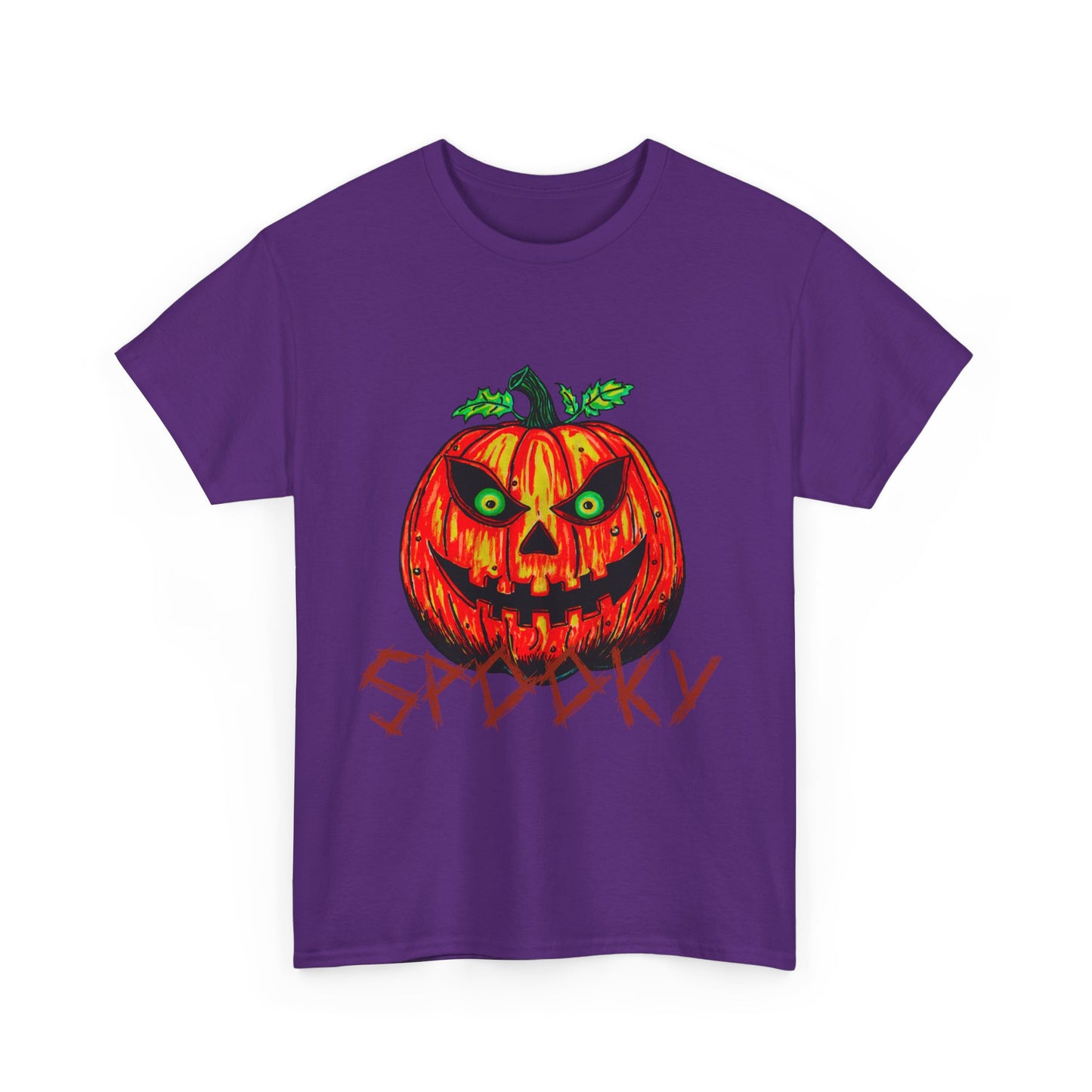 Spooky Jack-o-Lantern Unisex Heavy Cotton Tee
