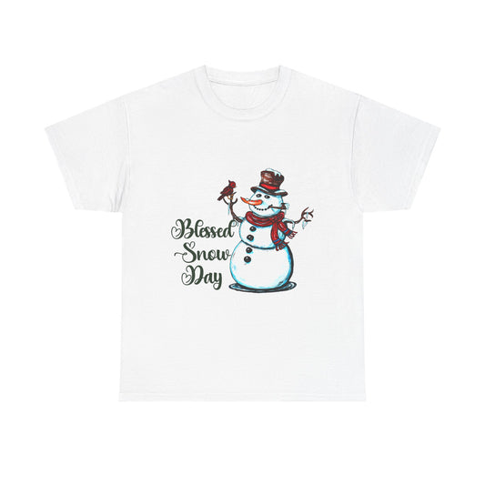 Blessed Snow Day Unisex Heavy Cotton Tee