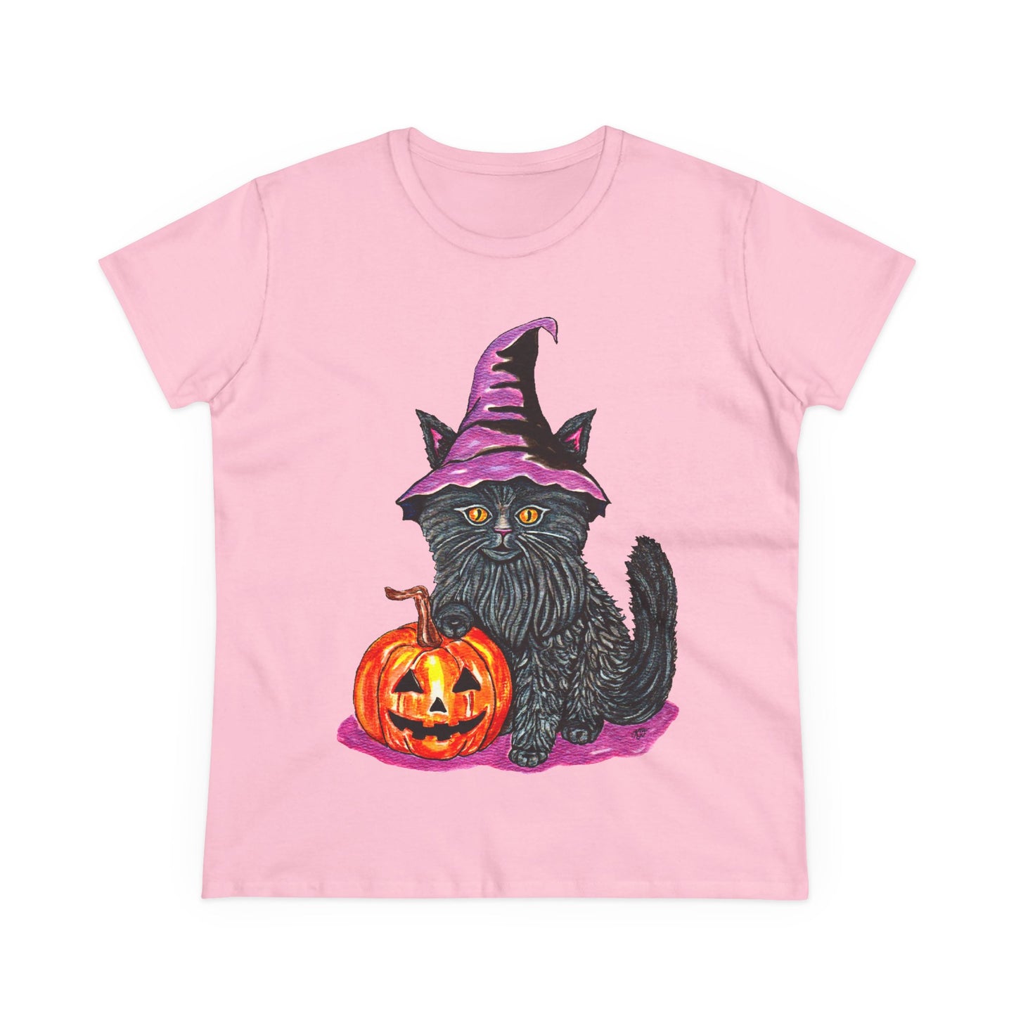 Halloween Kitty Women's Midweight Cotton Tee