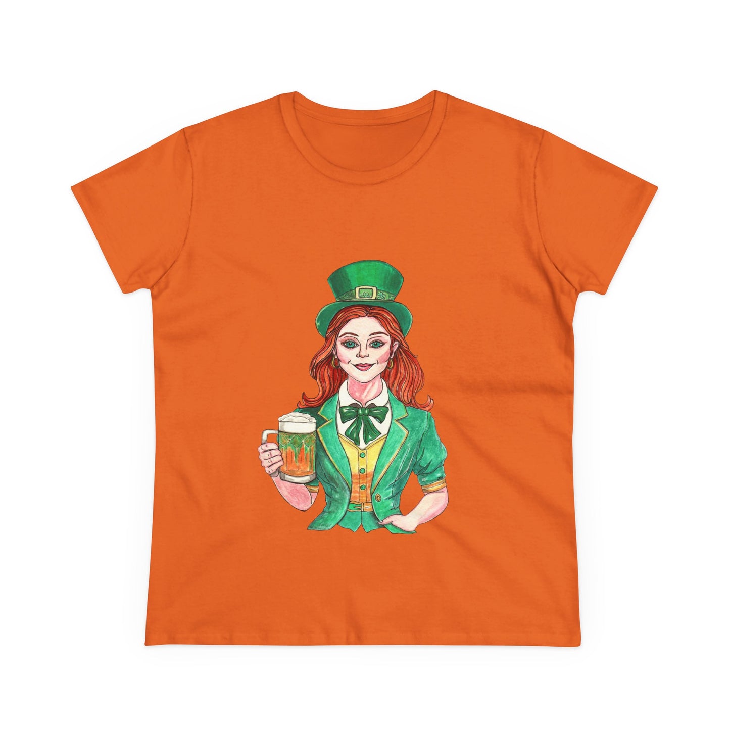 Paddy's Day Cheers Women's Midweight Cotton Tee