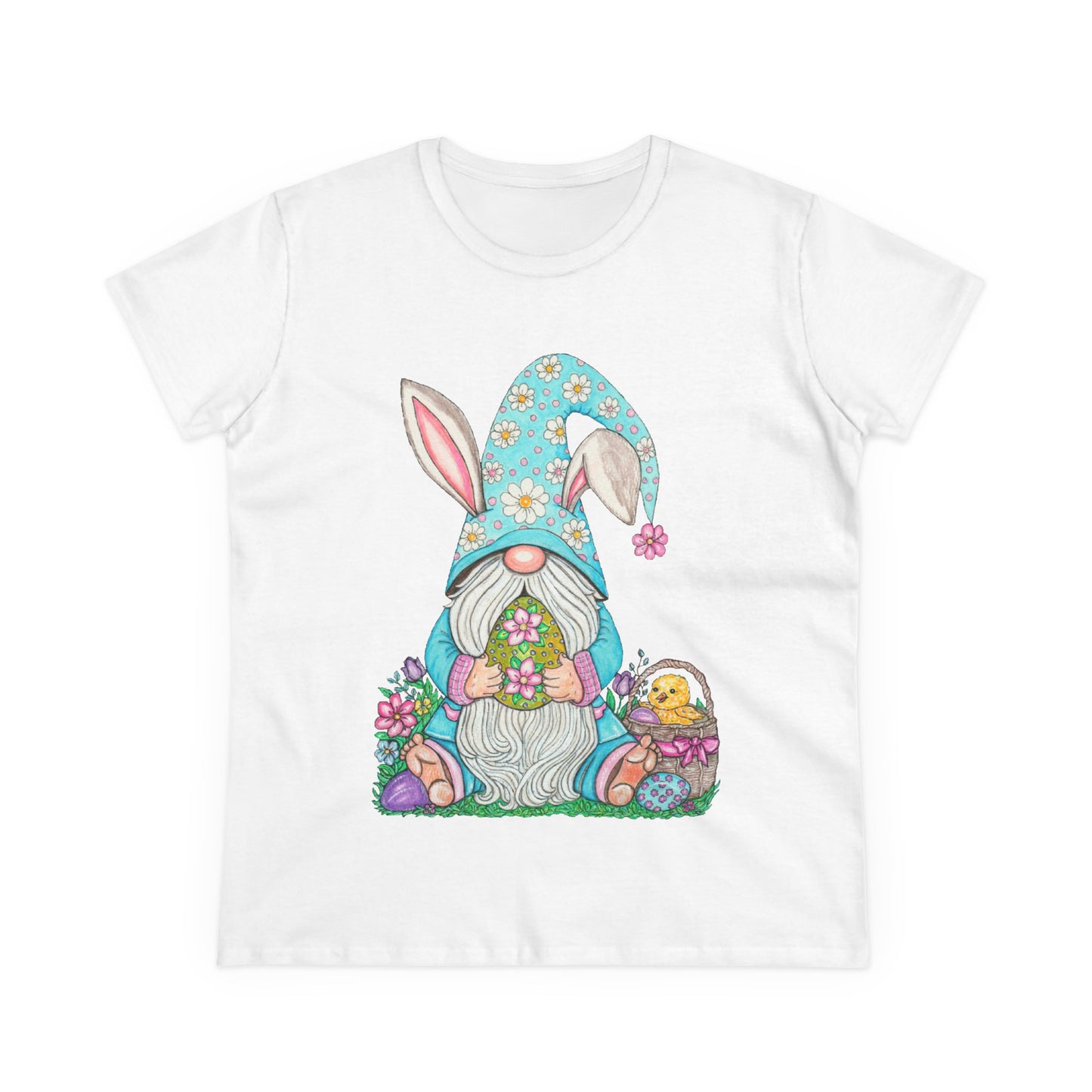 Easter Gnome Women's Midweight Cotton Tee