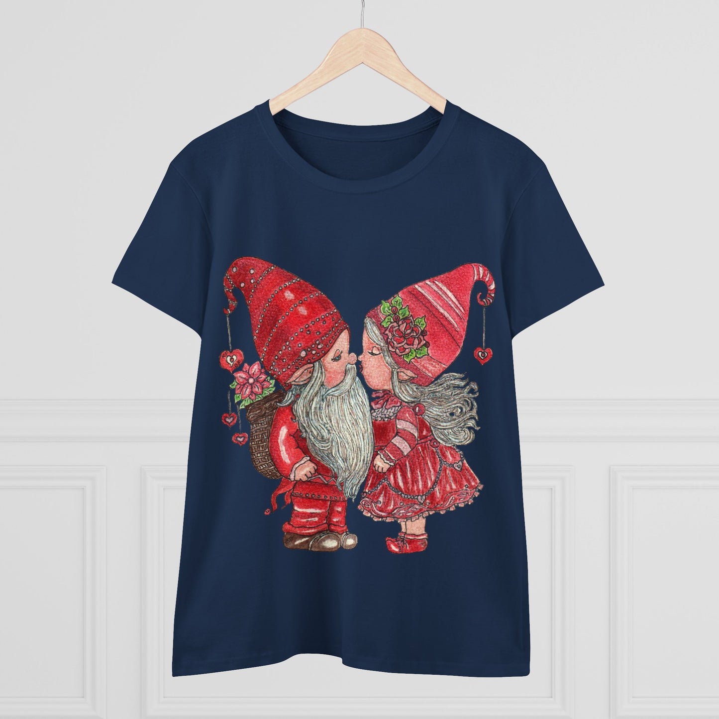Gnome Lovers Women's Midweight Cotton Tee