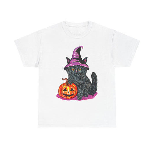 Halloween Kitty Unisex Heavy Cotton Tee