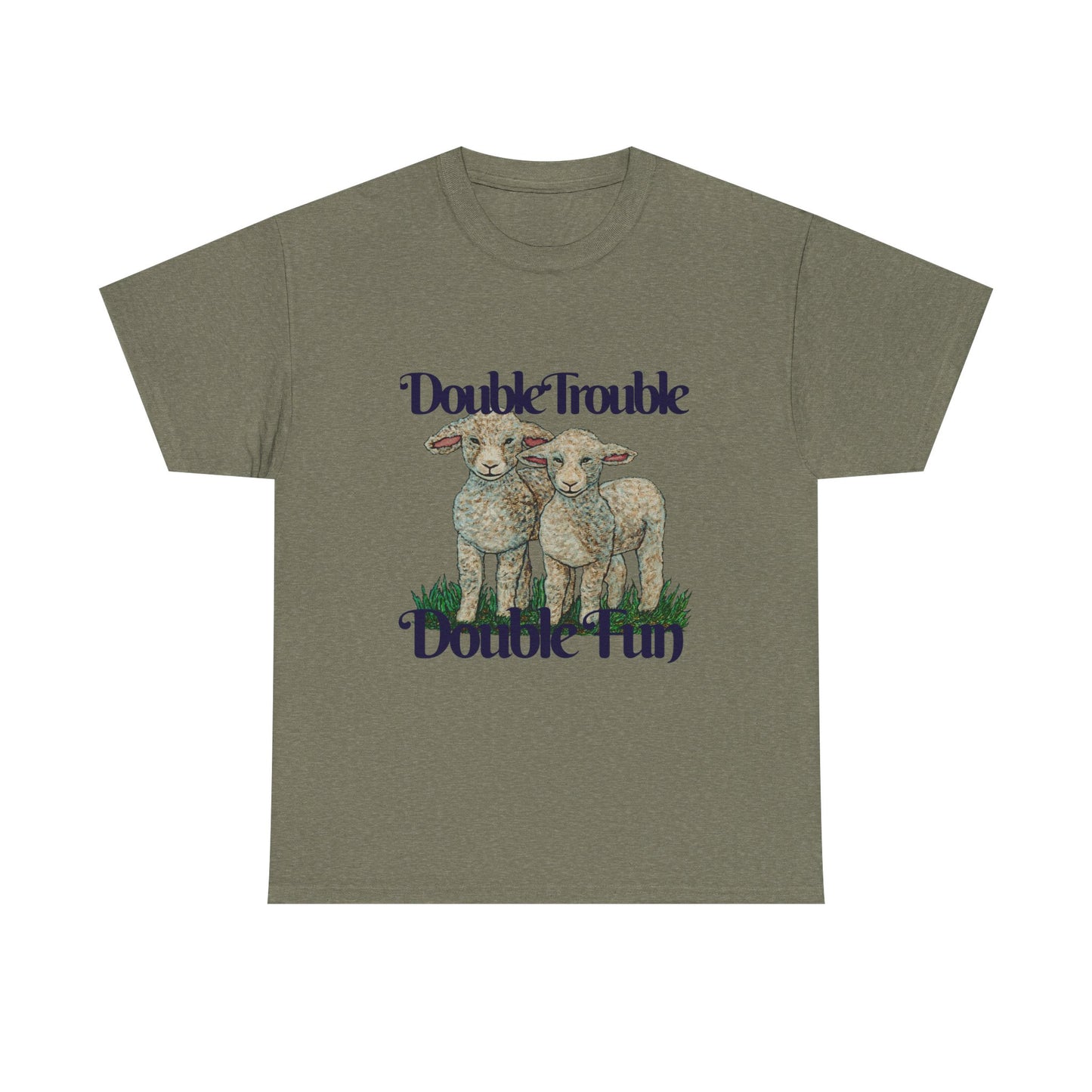 Double Trouble Double Fun Unisex Heavy Cotton Tee
