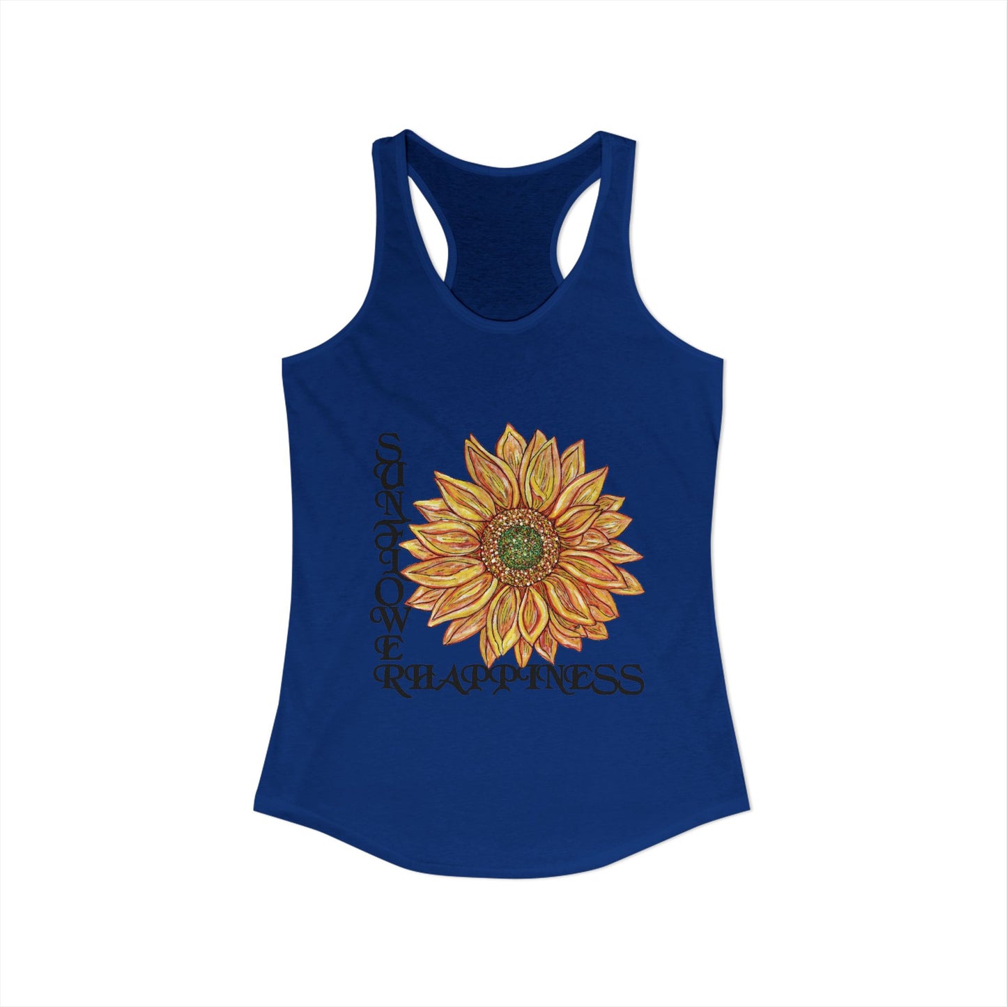 Sunflower and Happiness Women's Ideal Racerback Tank