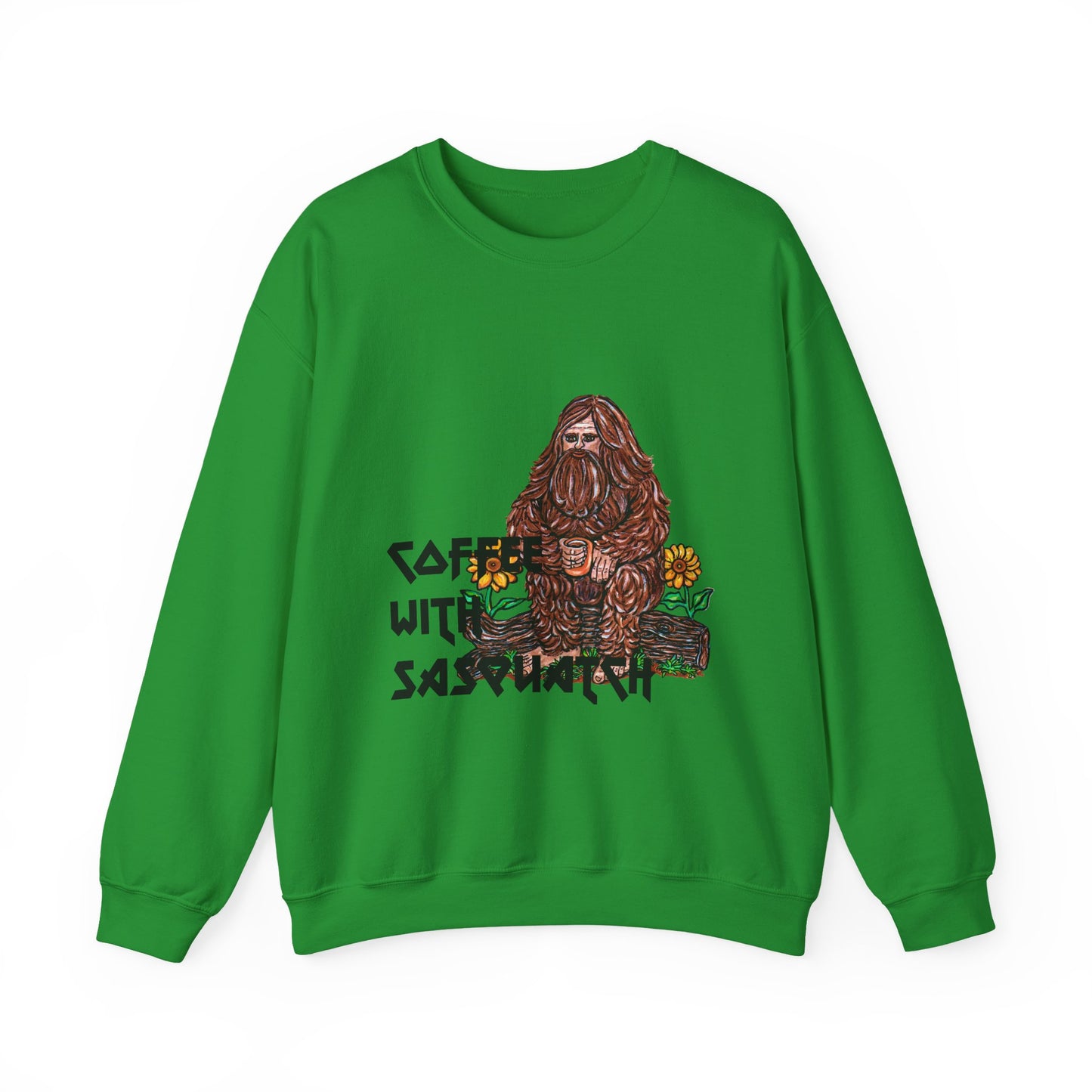 Coffee With Sasquatch Unisex Heavy Blend™ Crewneck Sweatshirt