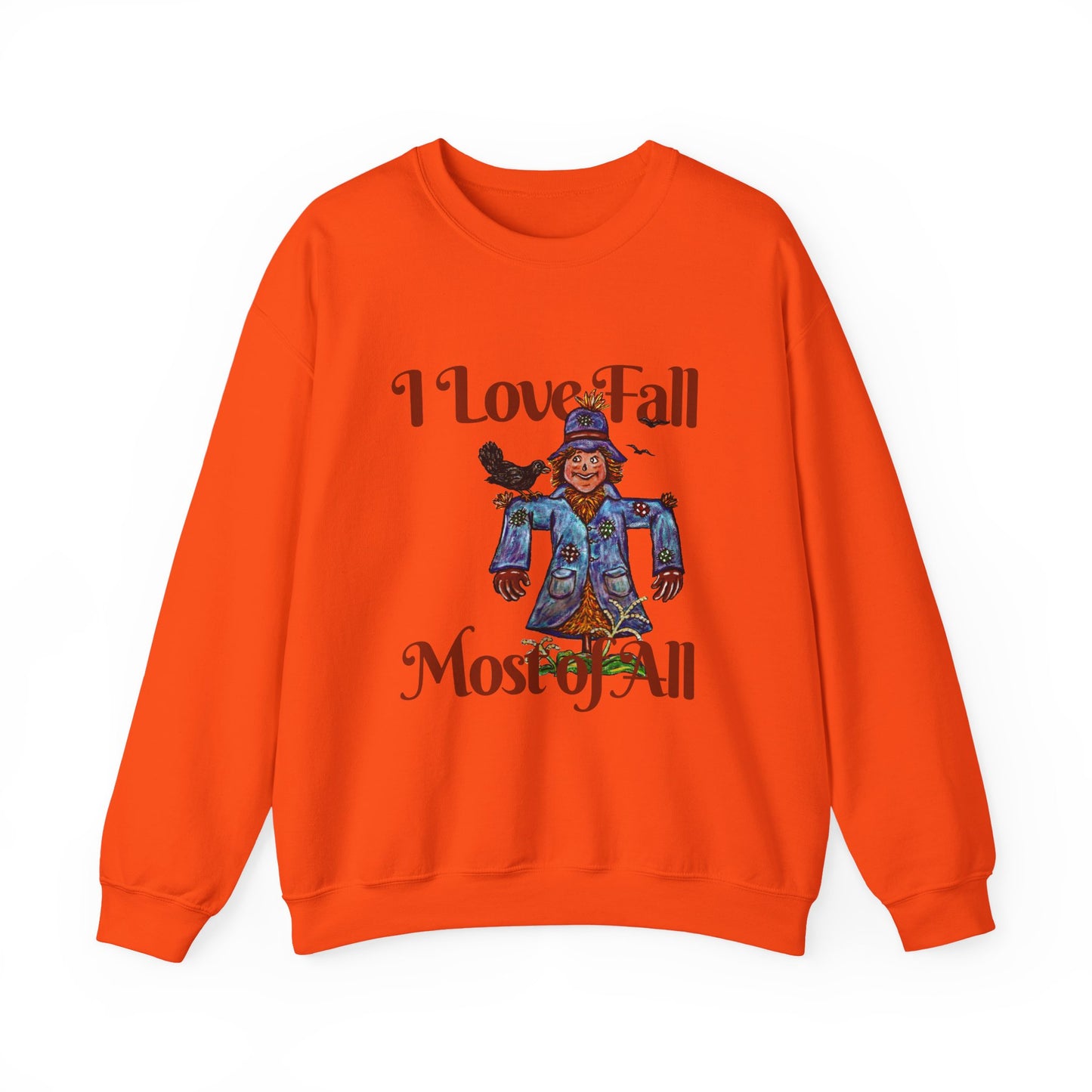 I Love Fall Most of All Unisex Heavy Blend™ Crewneck Sweatshirt